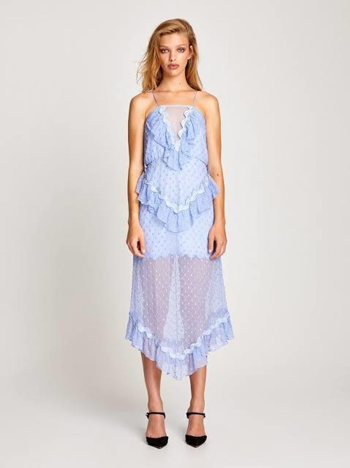 Alice McCall Wonders Ruffled Dress Periwinkle Size 10 - Image 1