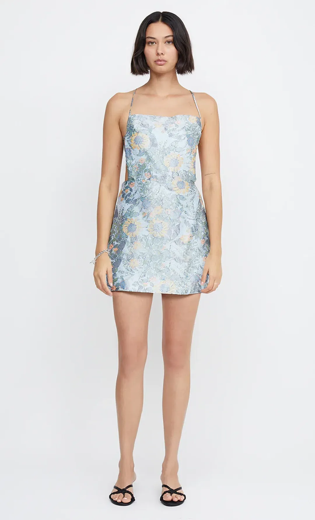 Bec & Bridge Nina Apron Mini Dress Blue Size AU 10 for rent on The Volte - main image