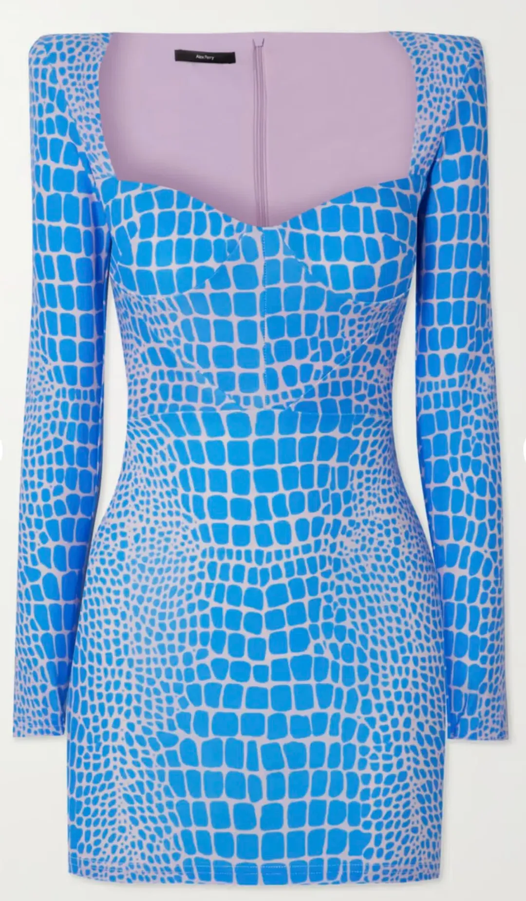 Alex Perry Neon Jersey Mini Dress Blue Size AU 6 for rent on The Volte - main image