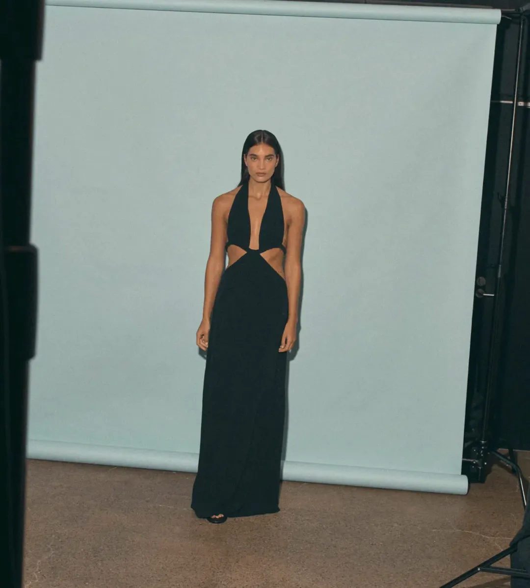 One Mile the Label Jeska Maxi Dress Black Size AU 10 for rent on The Volte - main image