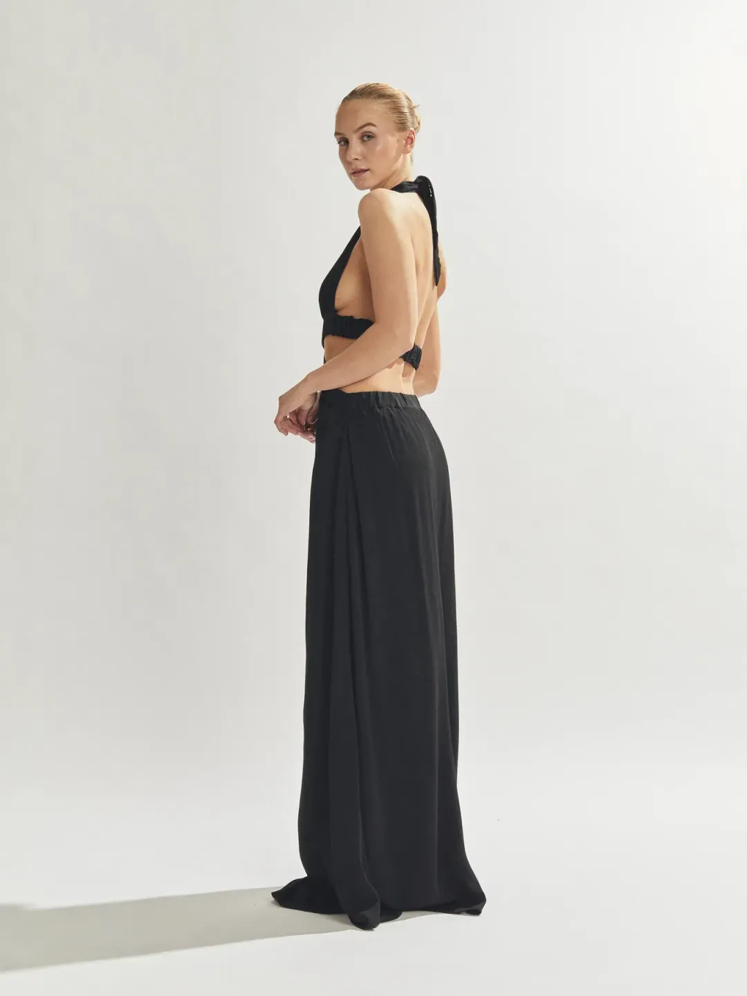 One Mile the Label Jeska Maxi Dress Black Size AU 10 for rent on The Volte - main image