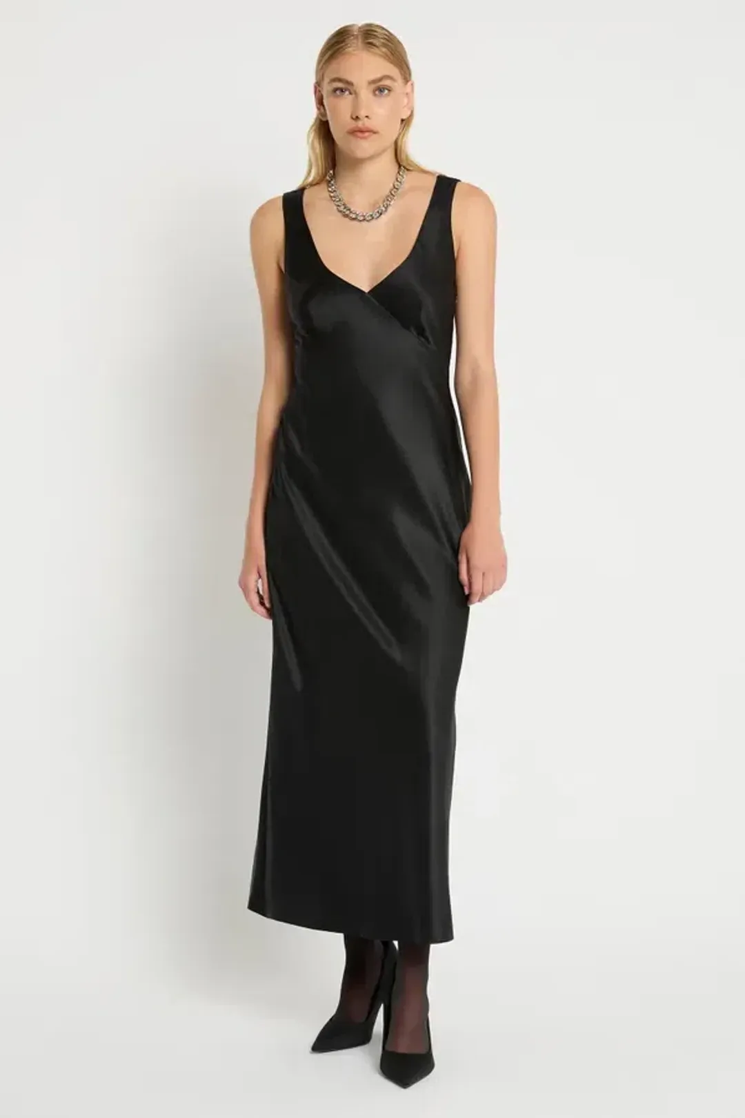 Sass & Bide Escaped Love Silk Dress Black Size AU 10 for rent on The Volte - main image