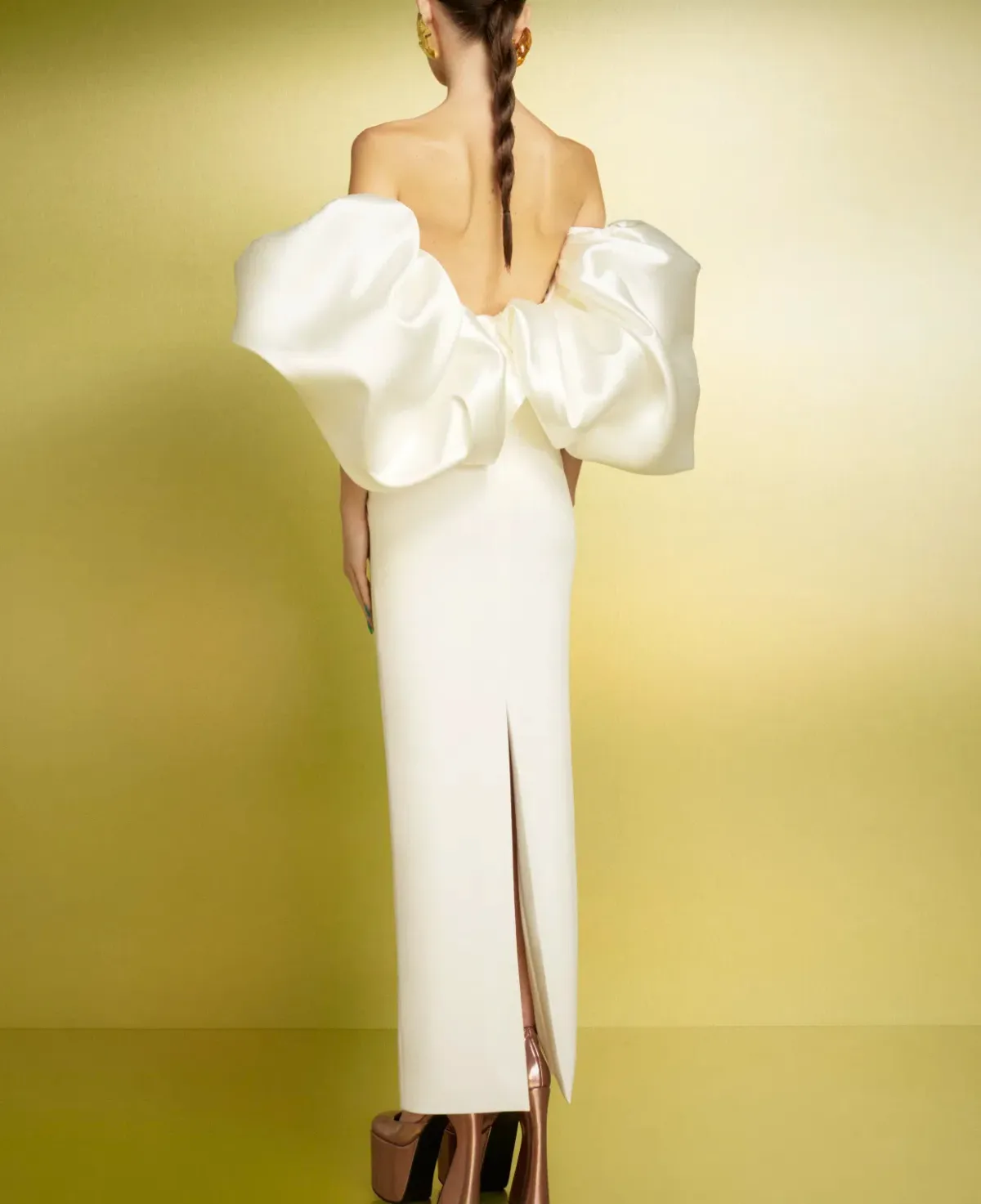 Solace London Pia Maxi Dress in Cream Size 10 - Image 3