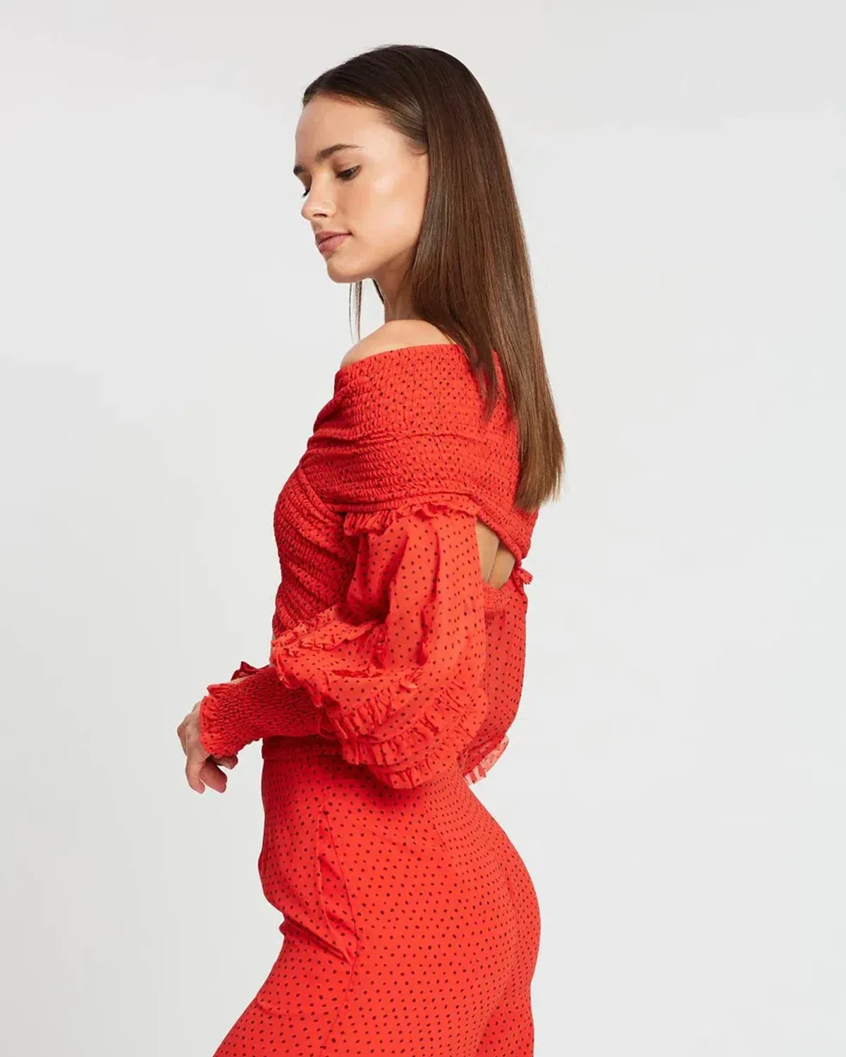 Rachel Gilbert Cordelia Top and Pants Set Red Size AU 12 - Image 4