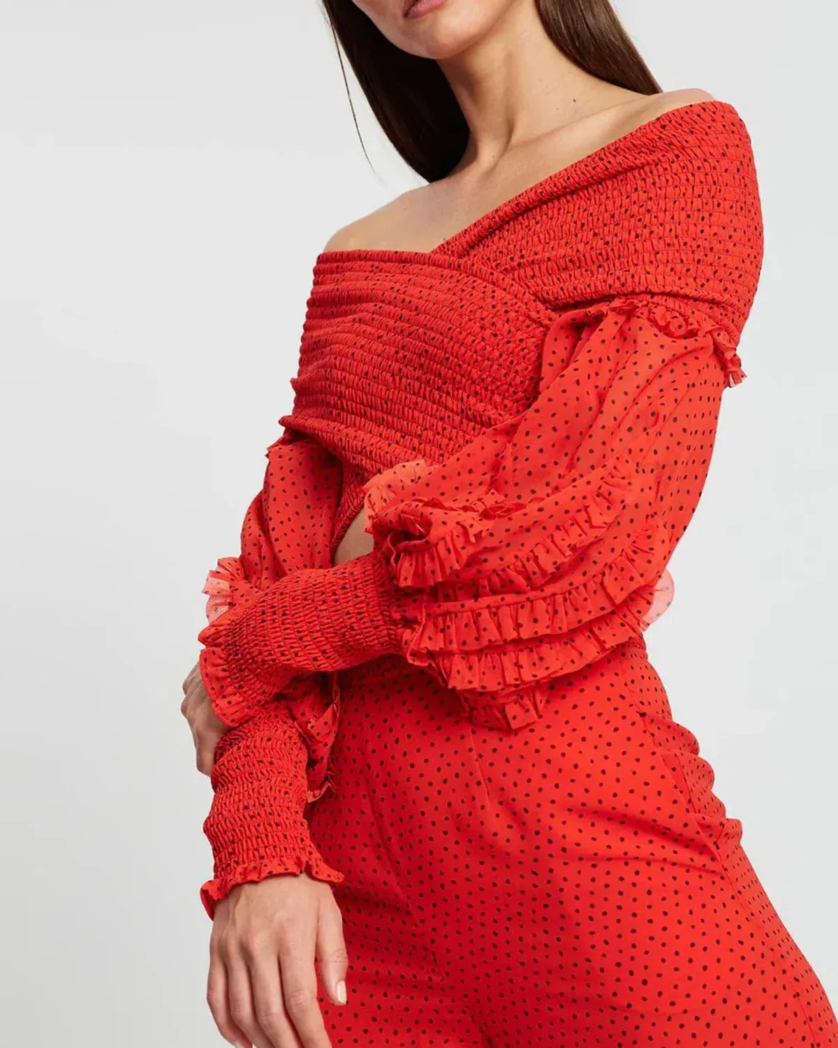 Rachel Gilbert Cordelia Top and Pants Set Red Size AU 12 - Image 3