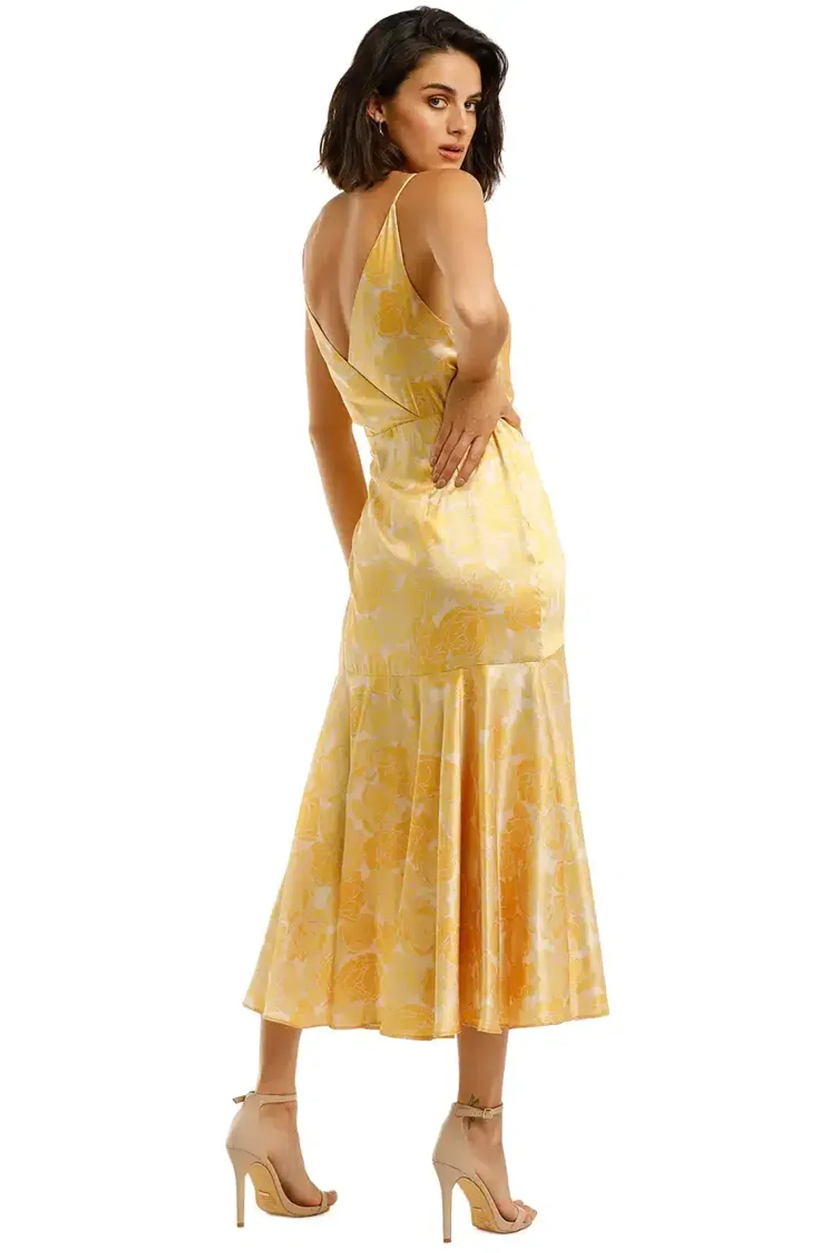 Acler Dana Wrap Midi Dress Floral Size 12 - Image 4