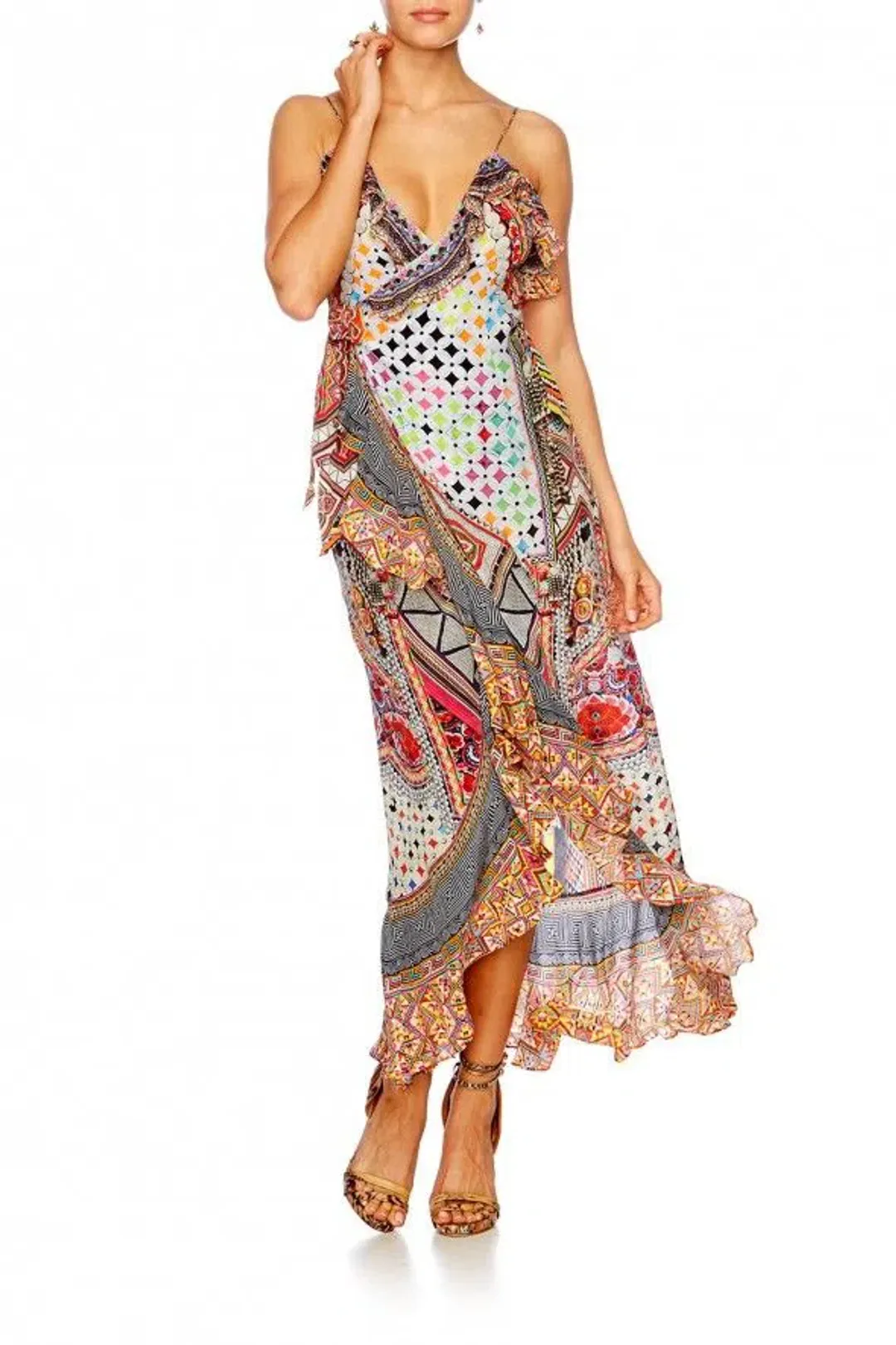 Camilla Girls Club Wrap Dress Multi One Size for rent on The Volte - main image