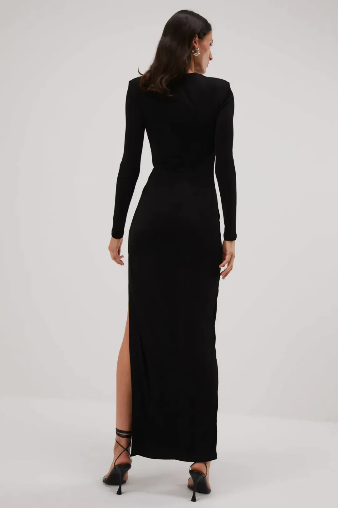 Misha Edita Slinky Jersey Gown Black Size 8  for rent on The Volte - main image