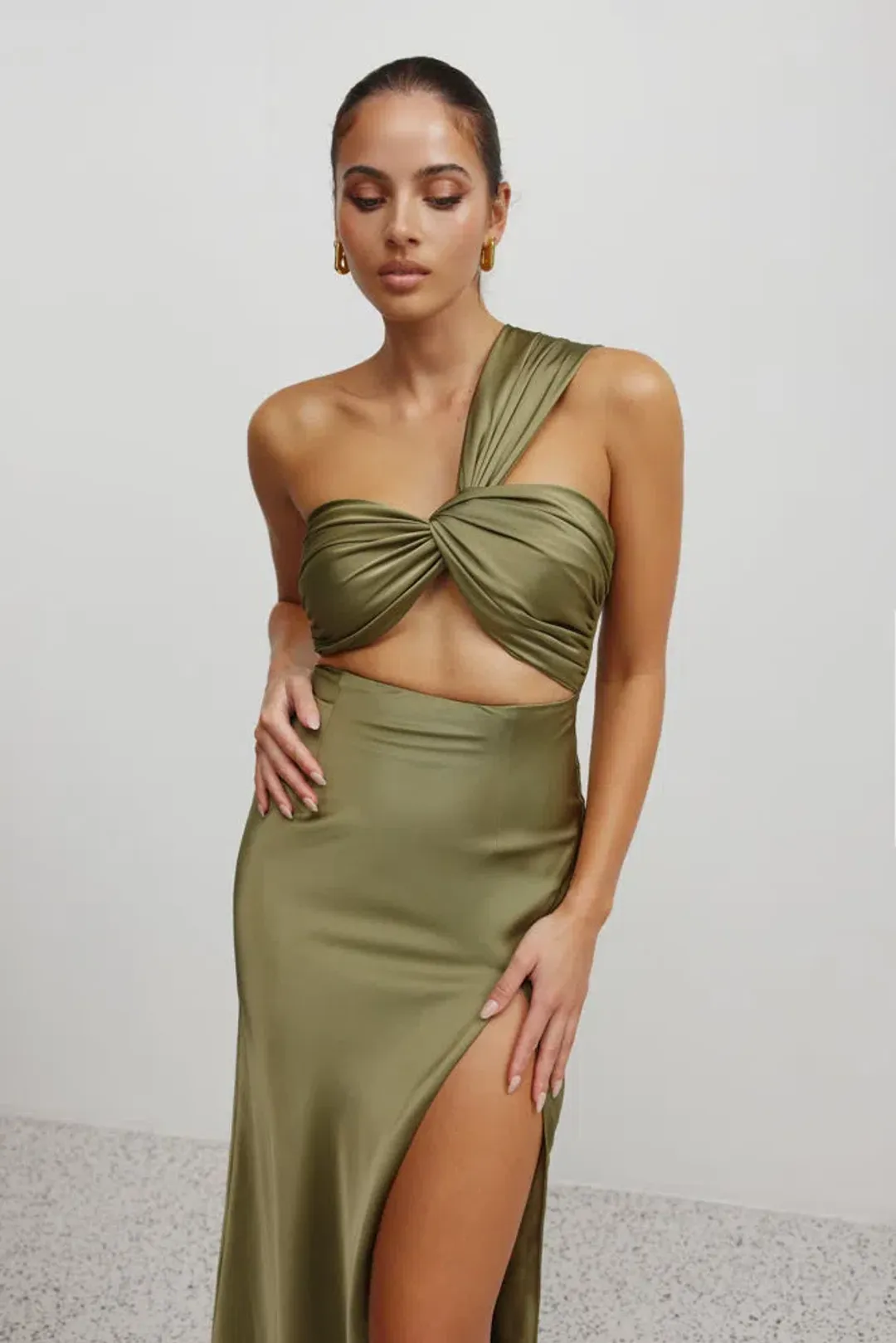 Lexi Josefina Dress Moss Size 10  for rent on The Volte - main image