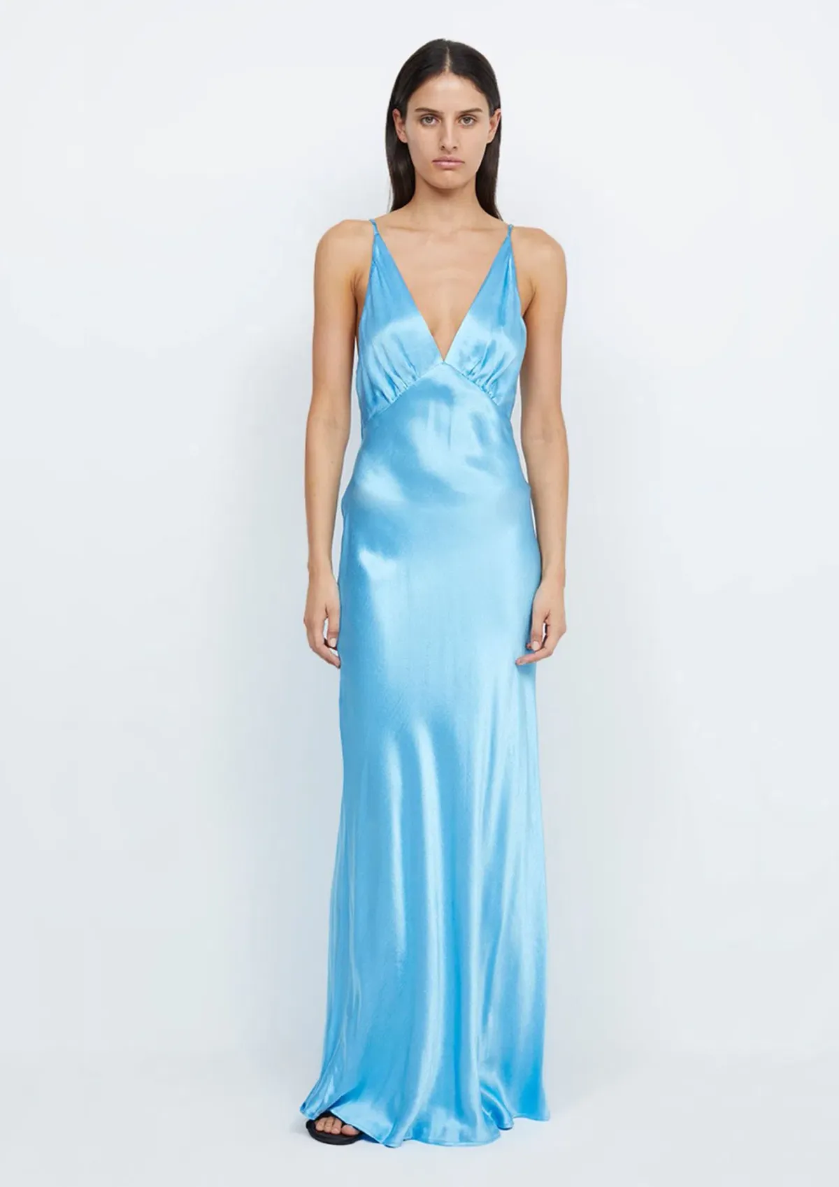 Bec & Bridge Lorelai V Maxi Dress Topaz Blue Size 10 - Image 1