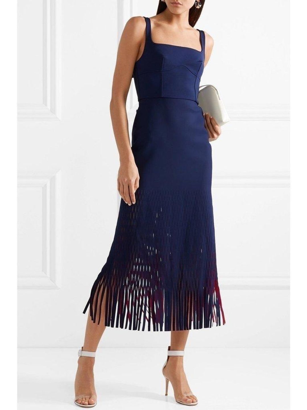 Dion Lee Bustier Perf Midi Dress Blue Size 6 for rent on The Volte - main image