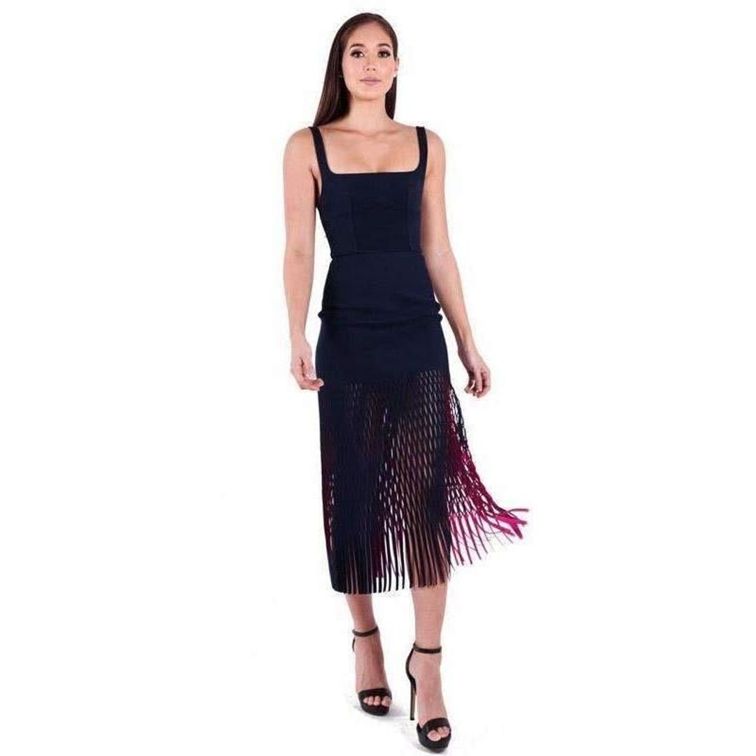 Dion Lee Bustier Perf Midi Dress Blue Size 6 for rent on The Volte - main image