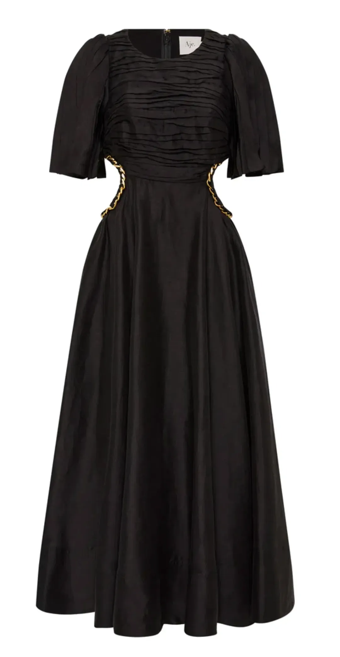 Aje Monica Chainlink Midi Dress Black Size AU 10 for rent on The Volte - main image