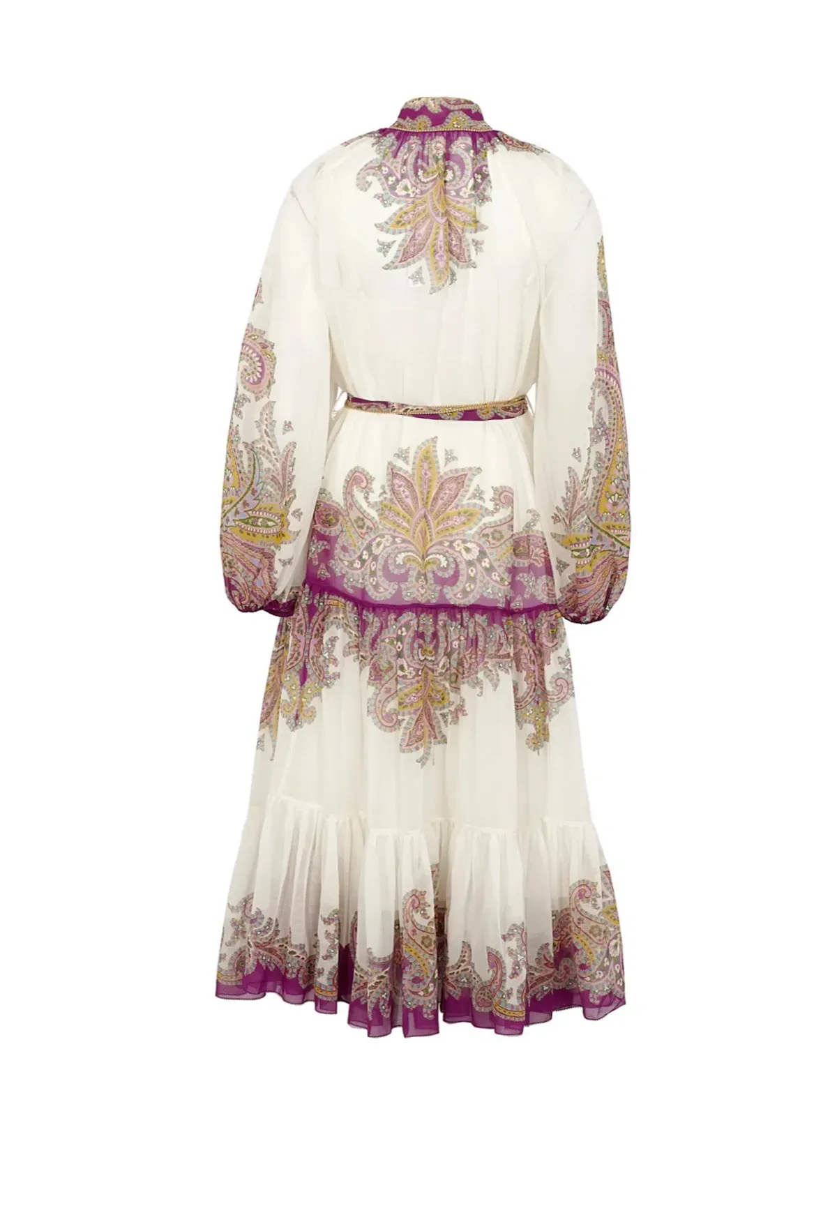 Zimmermann Teddy Tiered Midi Dress Multi Size 0P / AU 6 - Image 4