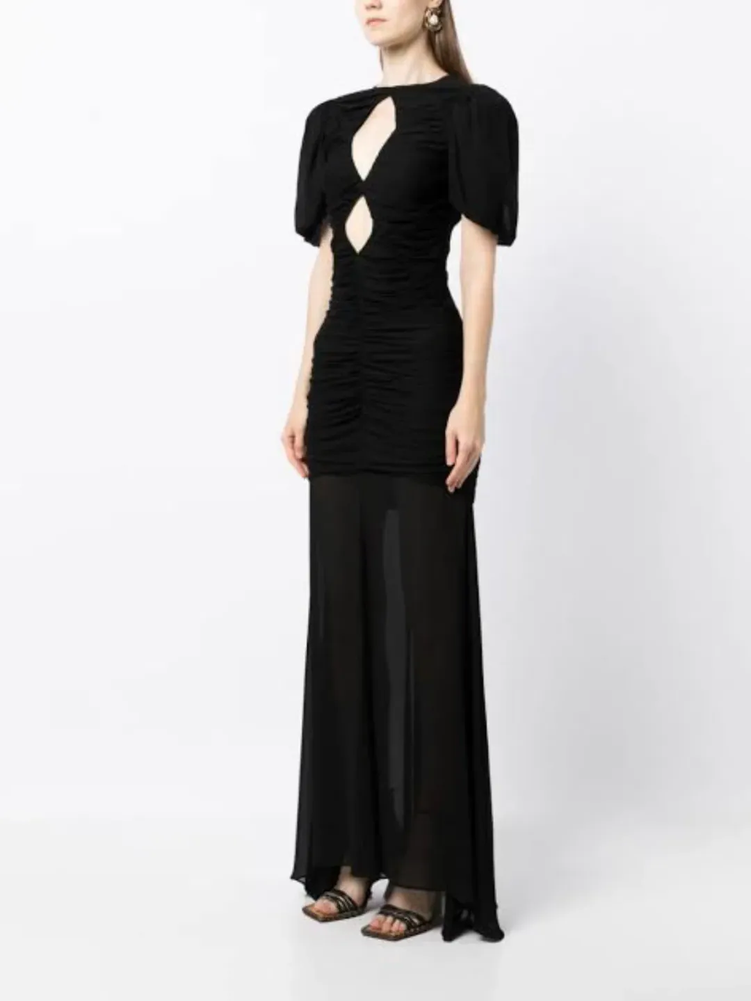 De La Vali Olympia Maxi Dress Black Size 12 for rent on The Volte - main image