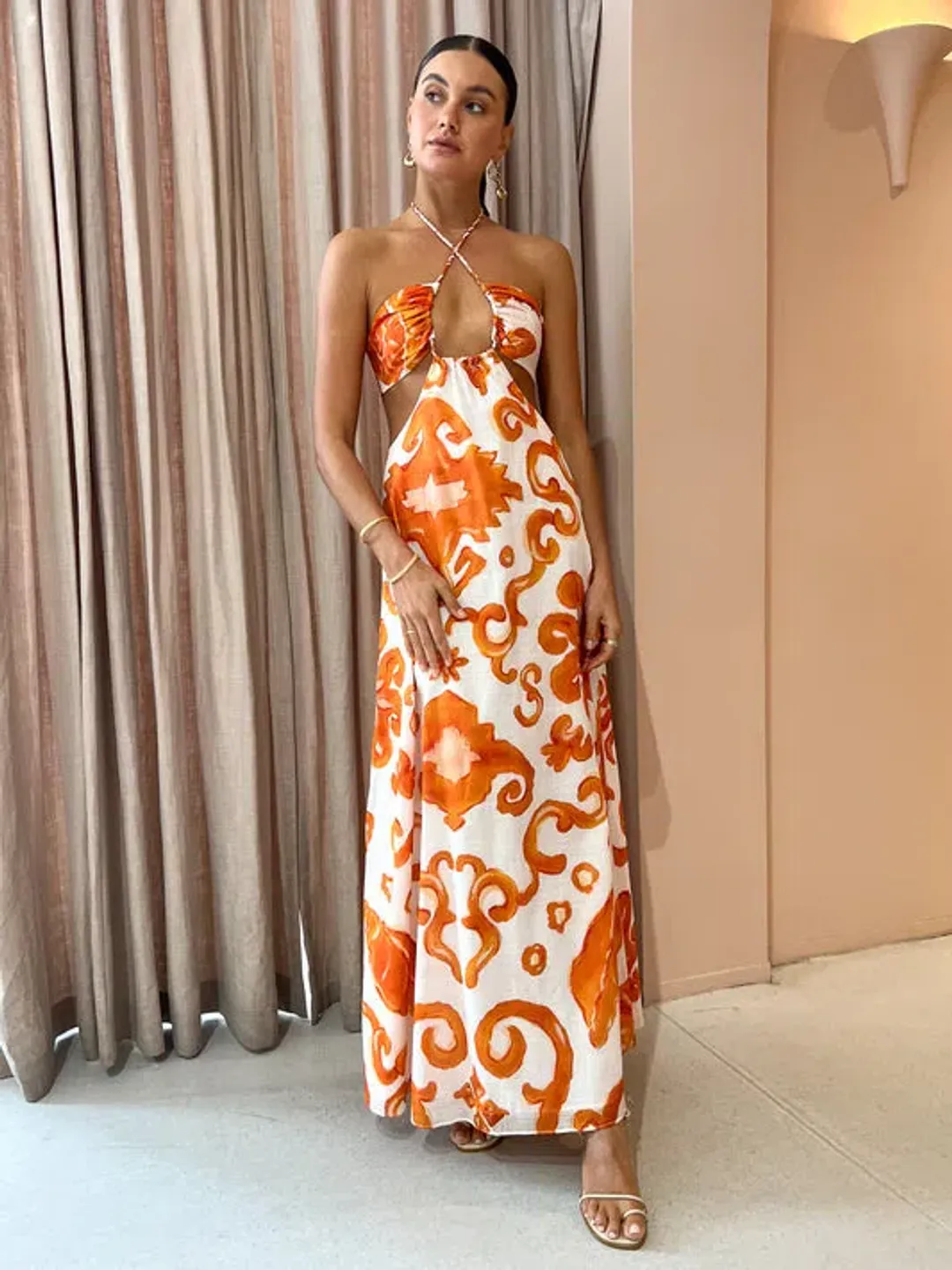 Kate Ford Elise Twist Gown in Multi Size 14 for rent on The Volte - main image