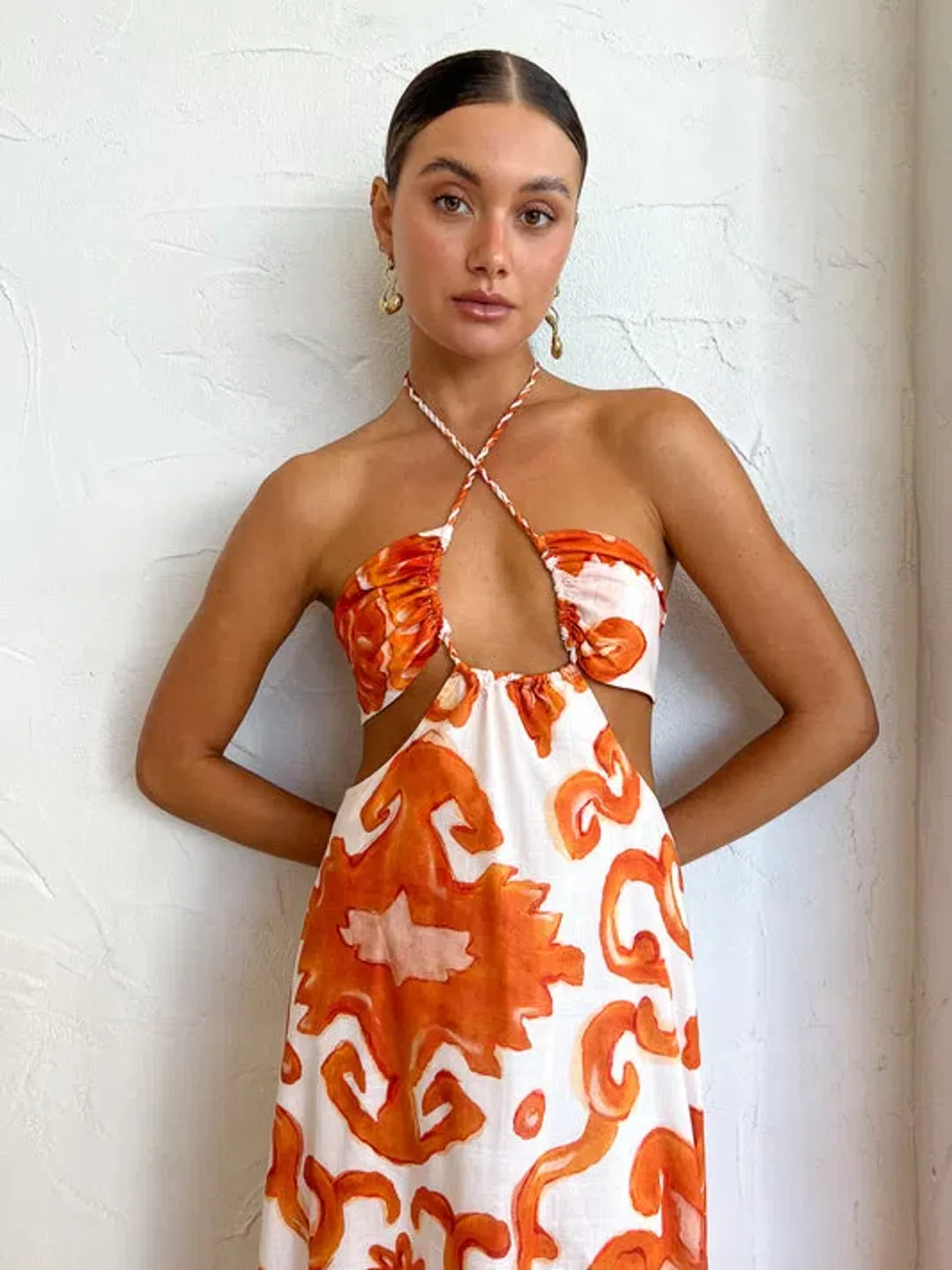 Kate Ford Elise Twist Gown in Multi Size 14 for rent on The Volte - main image