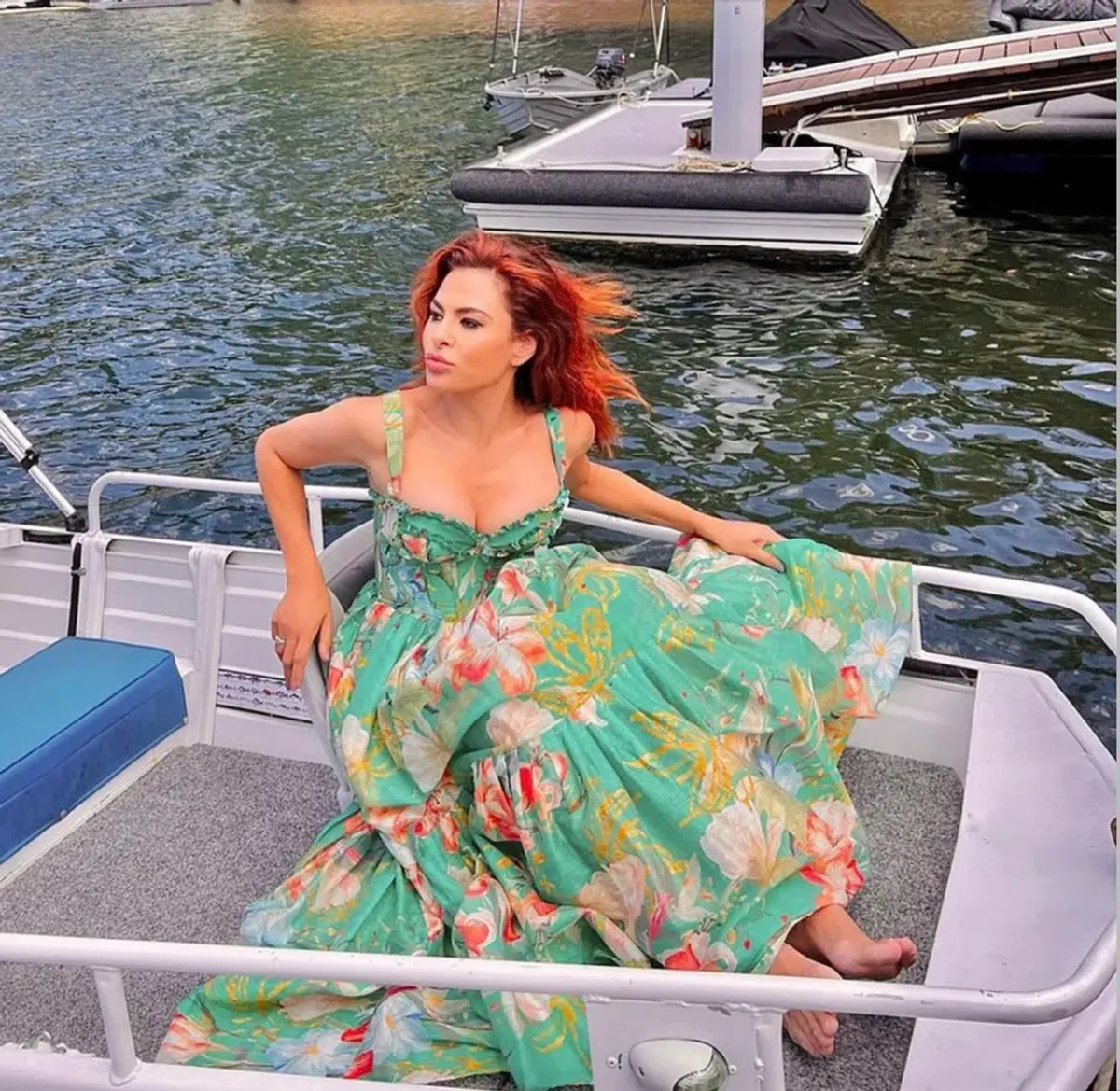 Leo Lin Rose Bustier In Verdant Print Size 10 - Image 3