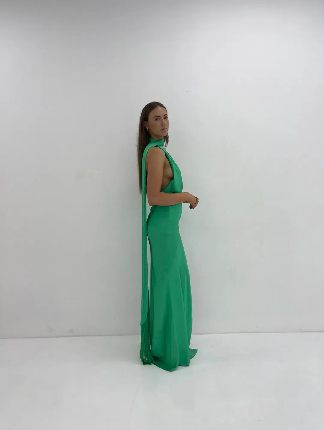 Rat & Boa Azzara Gown Green Size 8 for rent on The Volte - main image