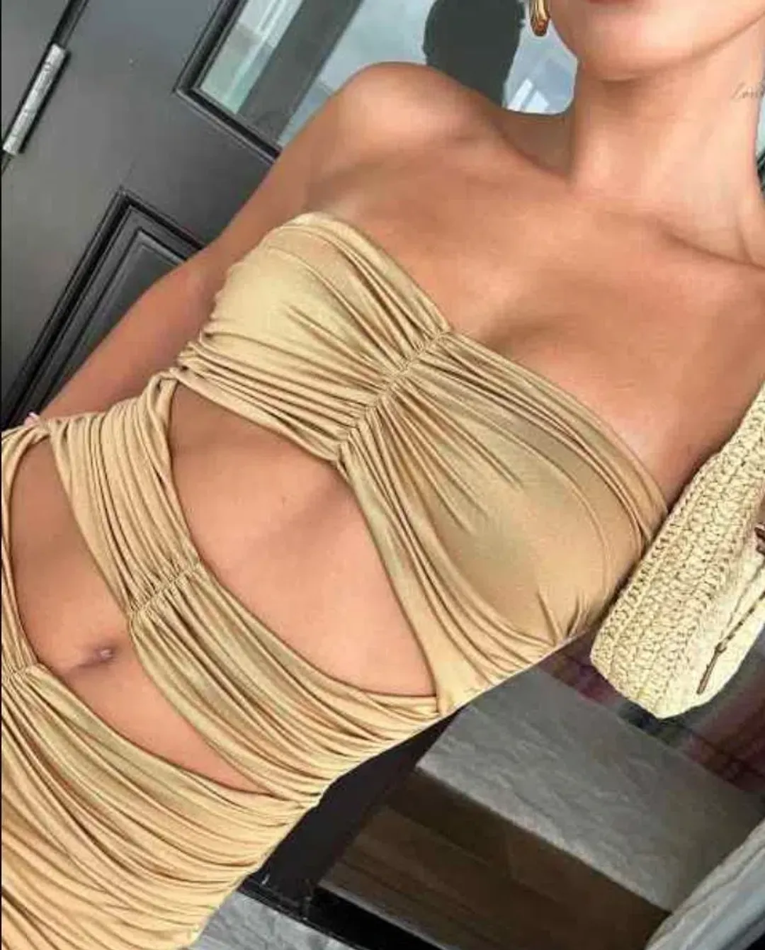 Maygel Coronel Dorato Dress Gold One Size for rent on The Volte - main image
