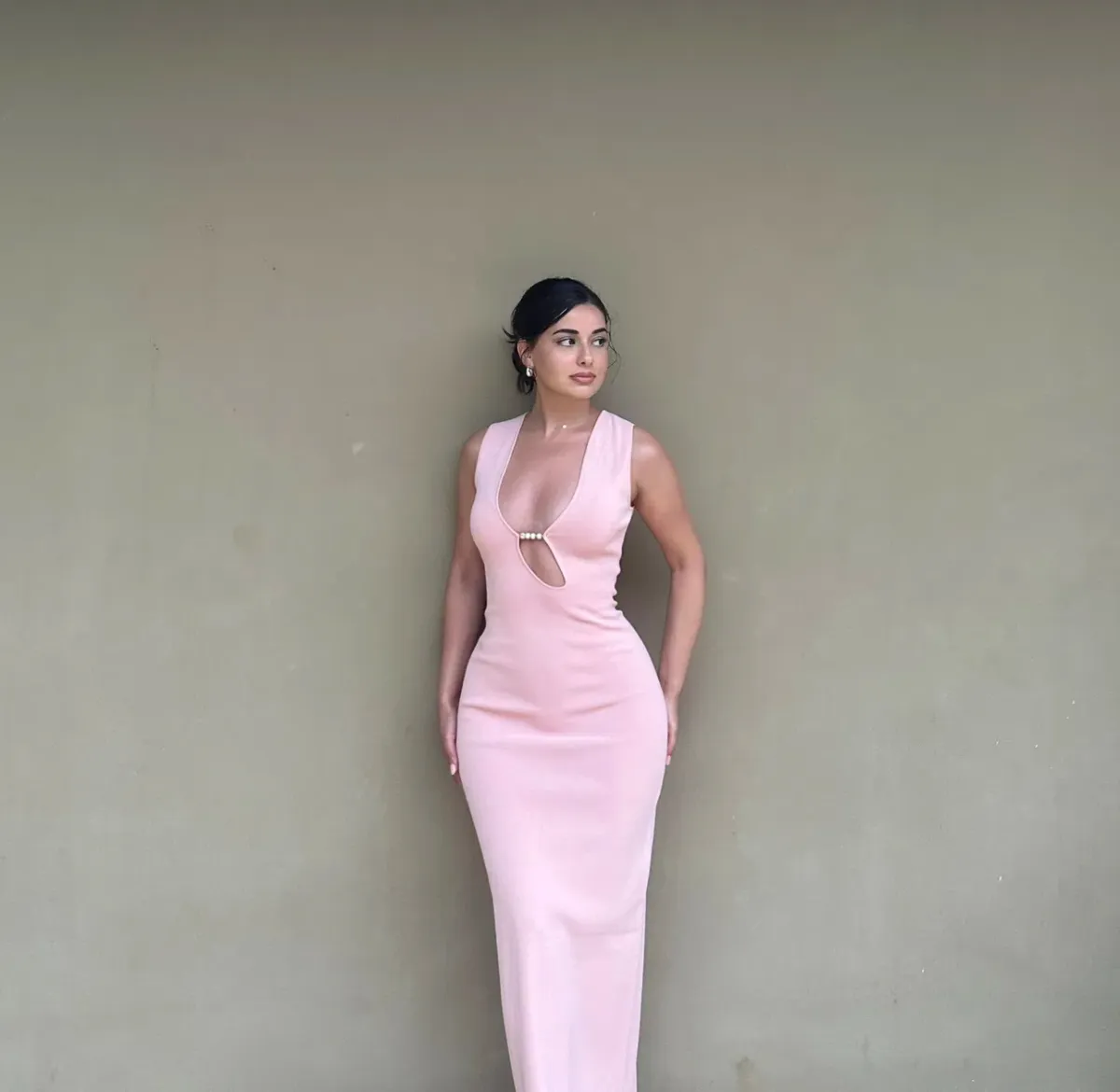 Sir the Label Kinetic Beaded Maxi Dress Pink Size 6 - Image 1