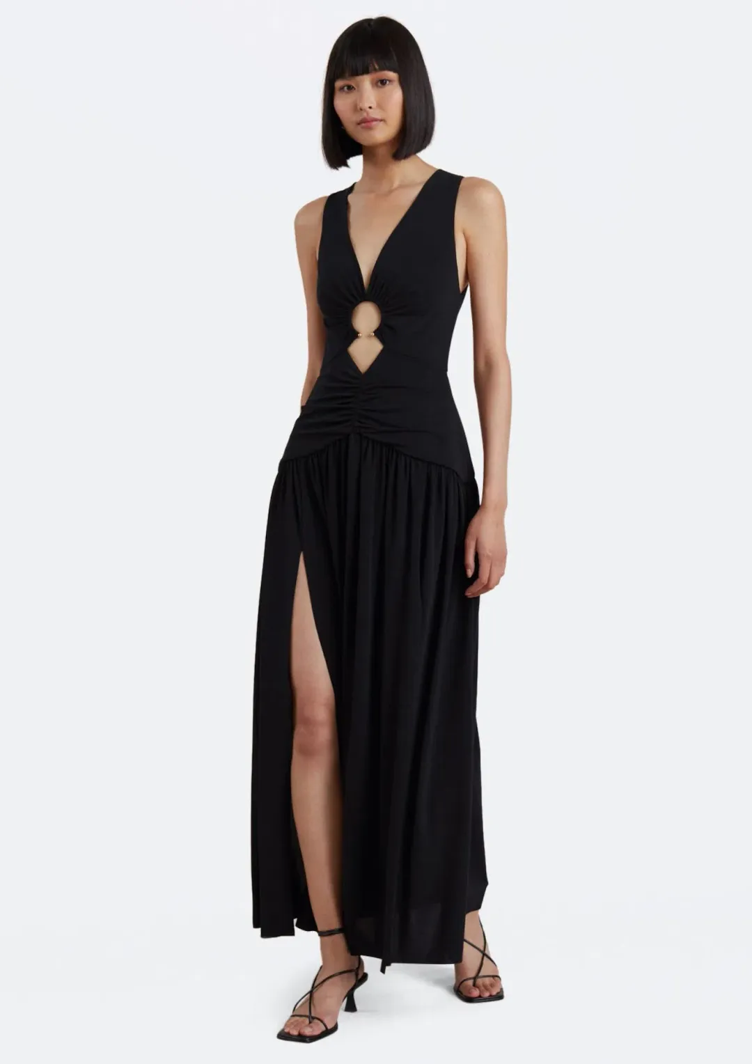 Bec & Bridge Lindsey V Maxi Dress Black Size 6 for rent on The Volte - main image