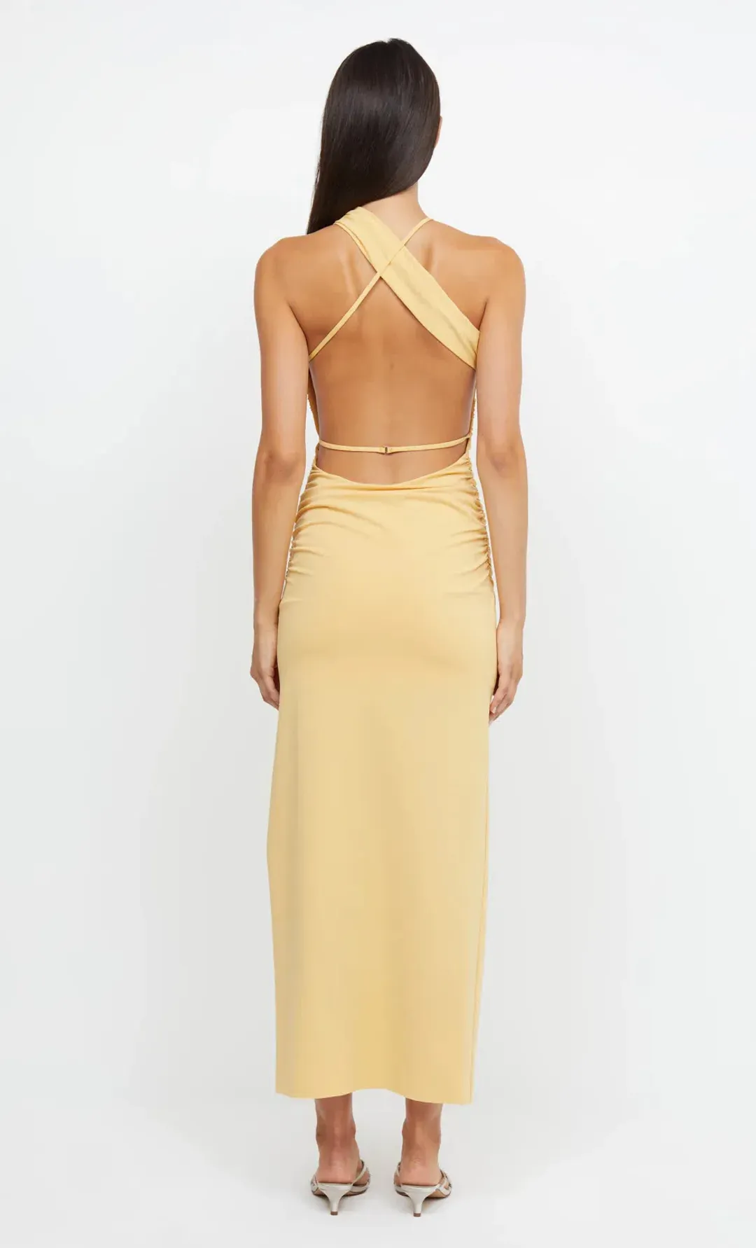 Bec & Bridge Montana Cross Over Dress Straw Size AU 8  for rent on The Volte - main image