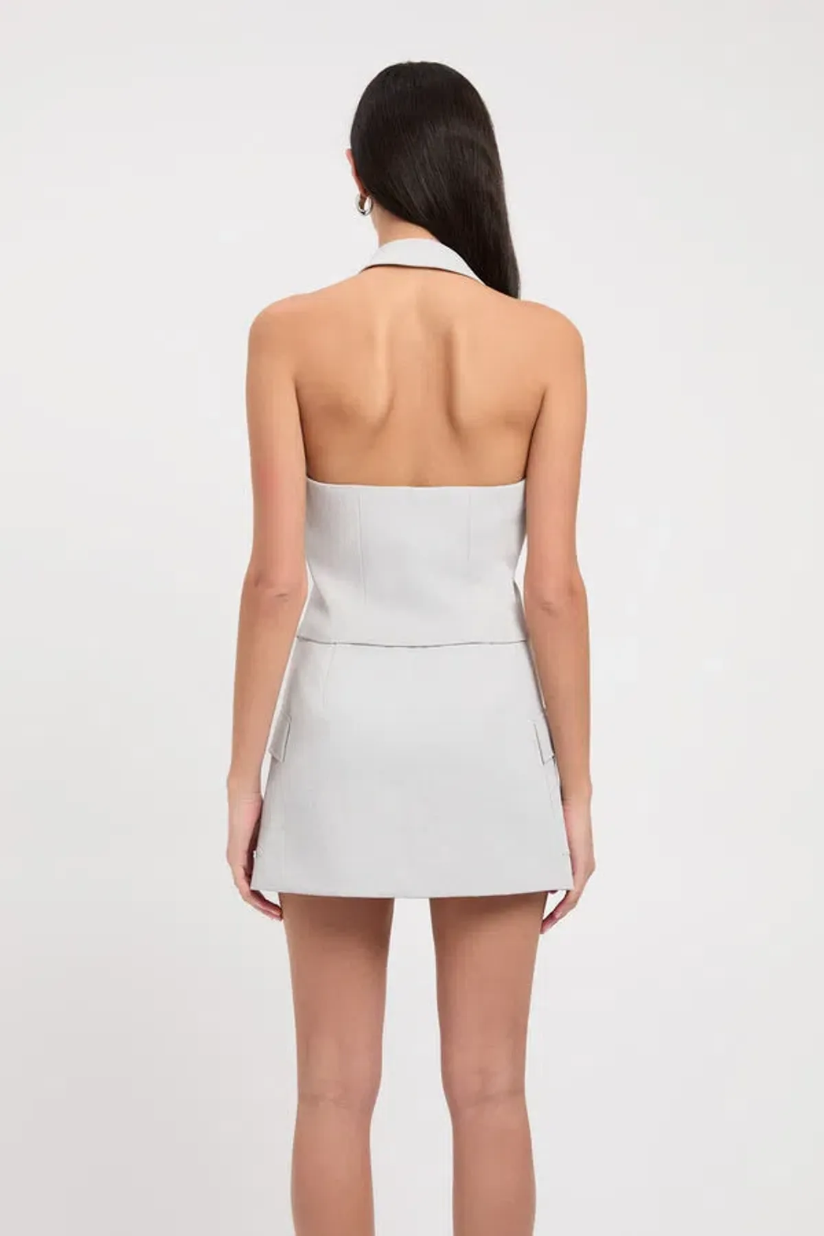 Kookai Ariel Staple Vest Grey Size AU 10 - Image 3