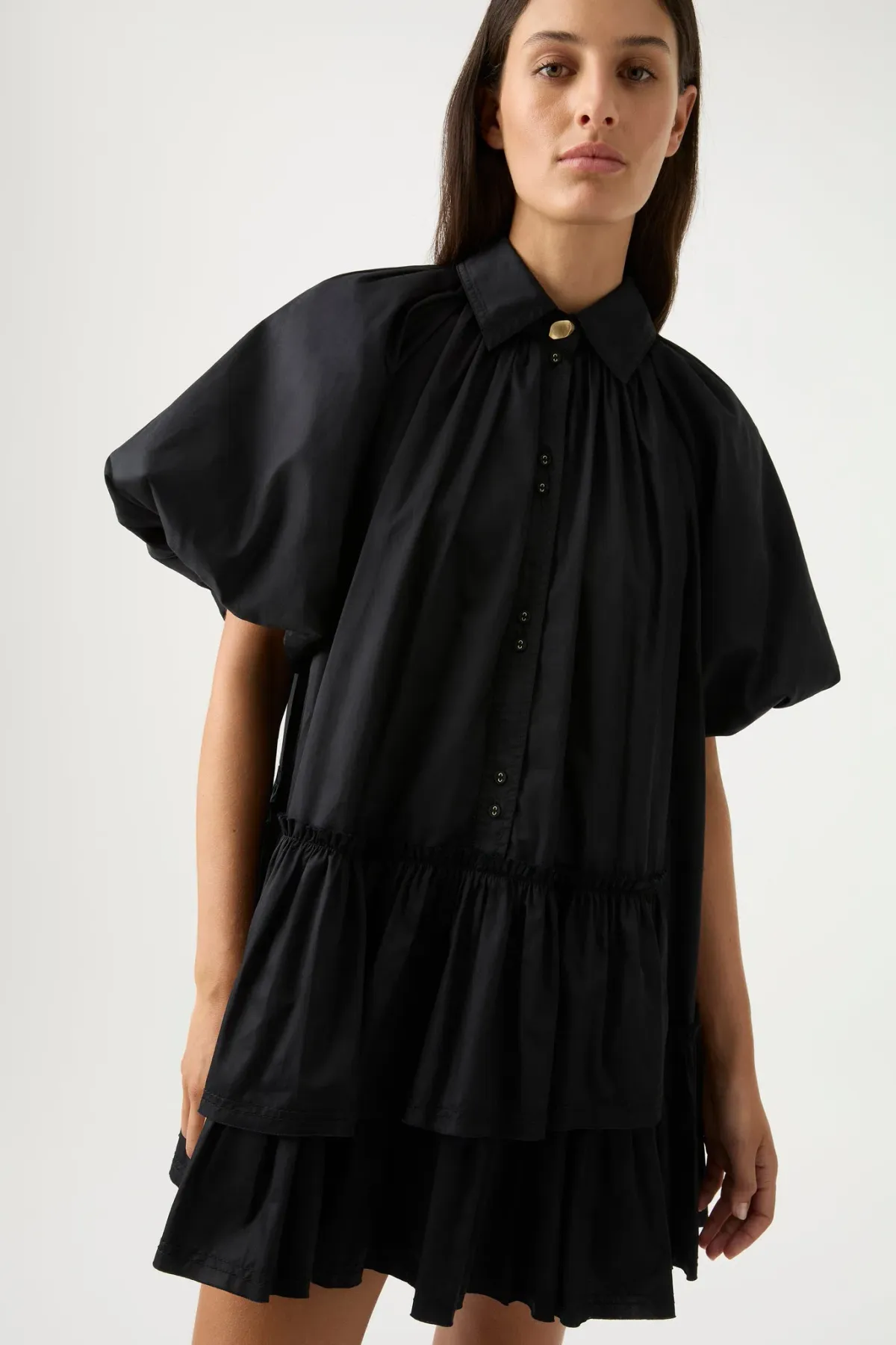 Aje  Ambience Smock Mini Dress Black Size 4 - Image 2
