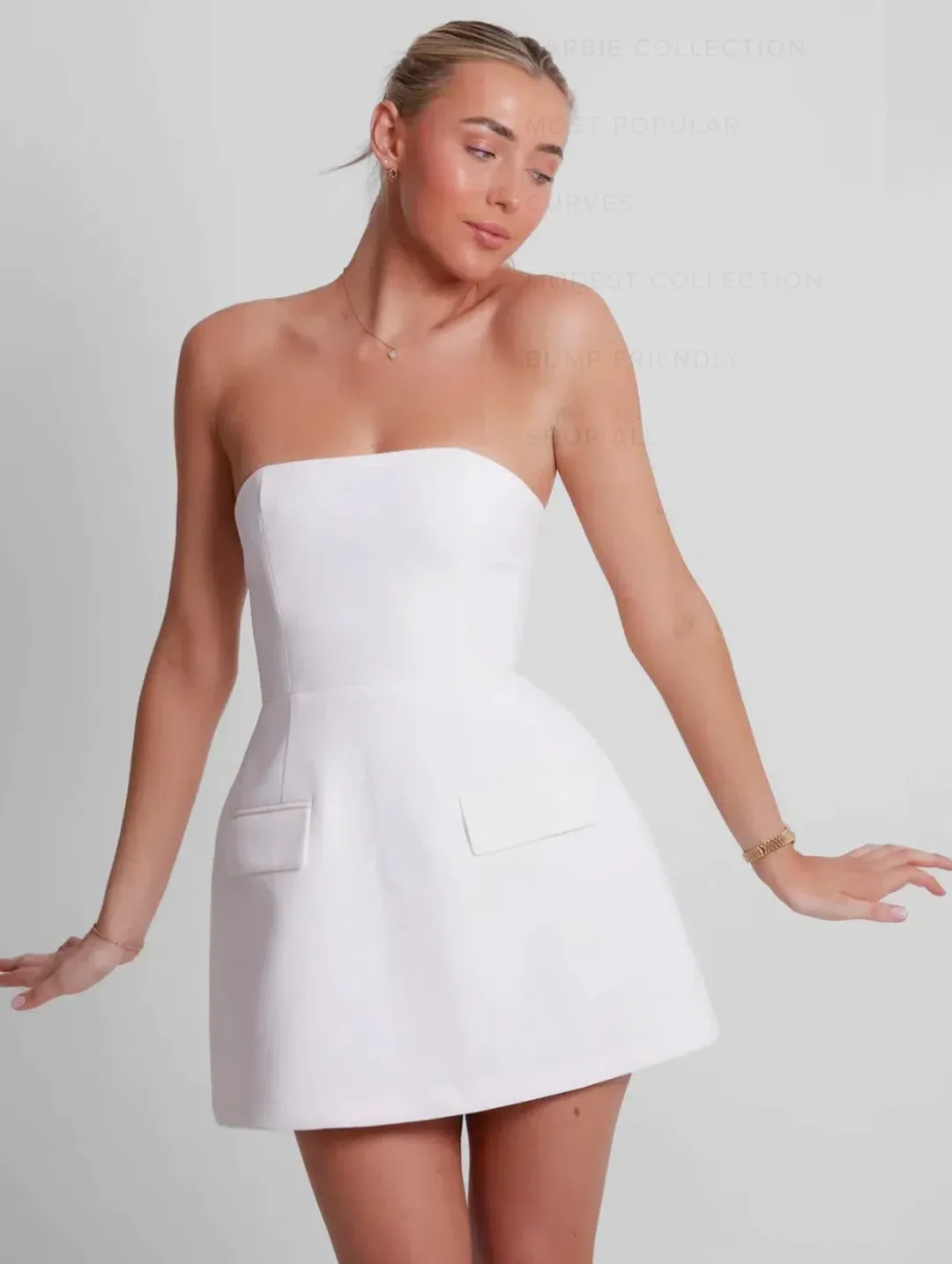 Odd Muse Ultimate Muse Strapless Mini Dress White Size 8 for rent on The Volte - main image