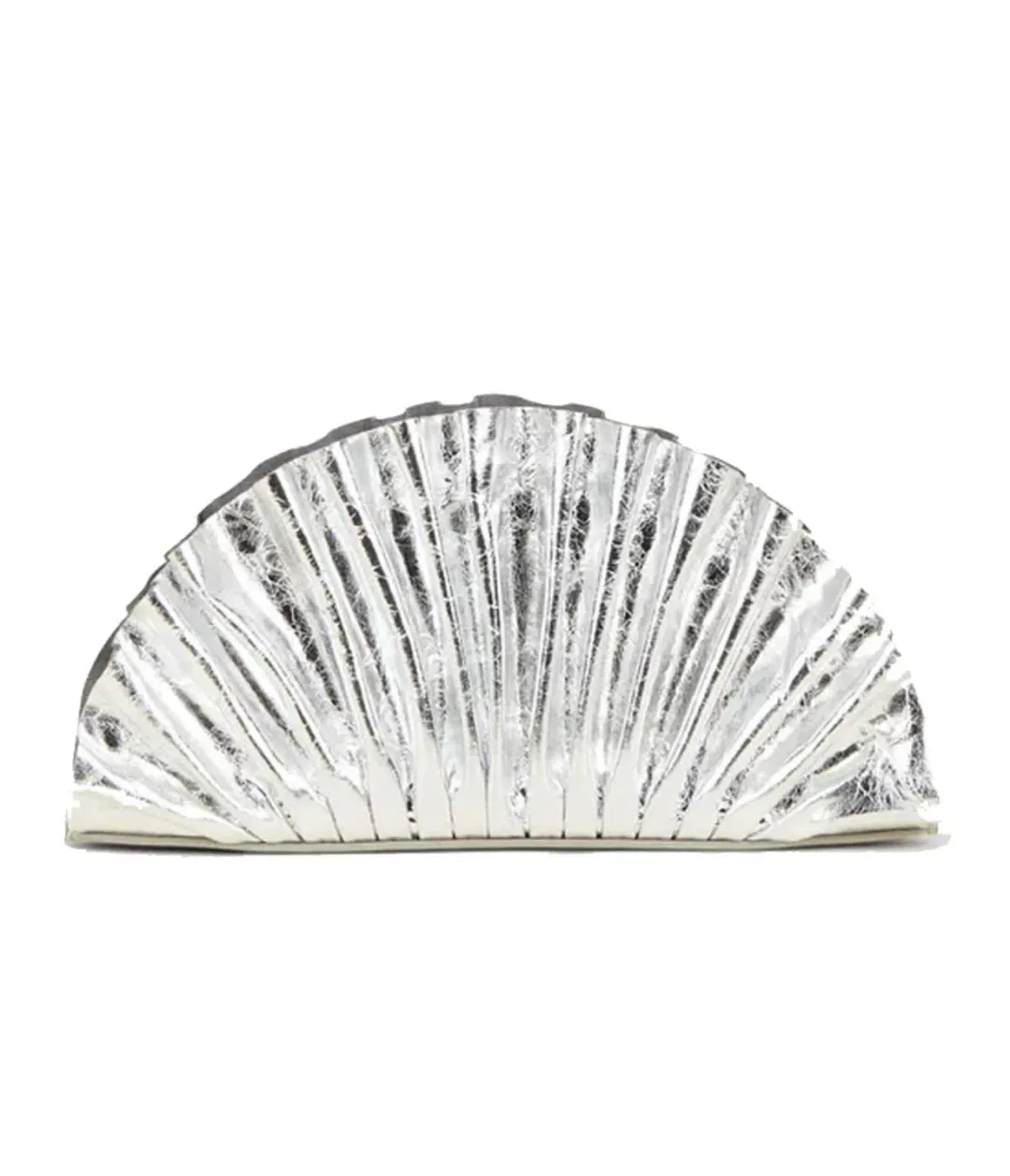 Cult Gaia Nala Fan Clutch Bag Silver for rent on The Volte - main image