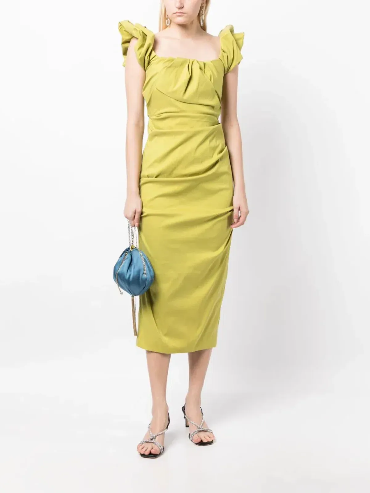 Rachel Gilbert Kalina Midi Dress Green Size 3 / AU 12 - Image 4