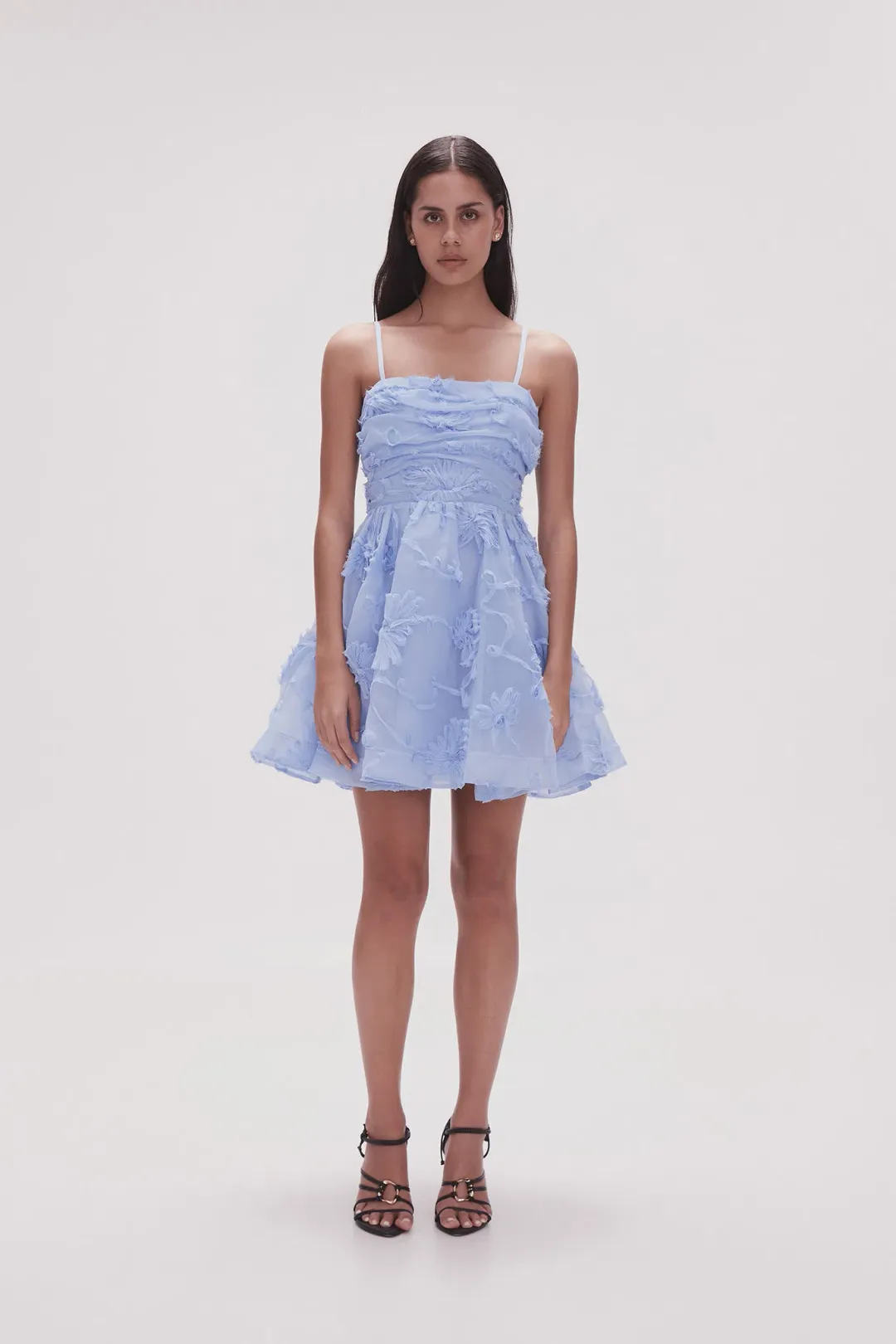 Aje Evangeline Mini Dress Light Sky Blue Size 12 for rent on The Volte - main image