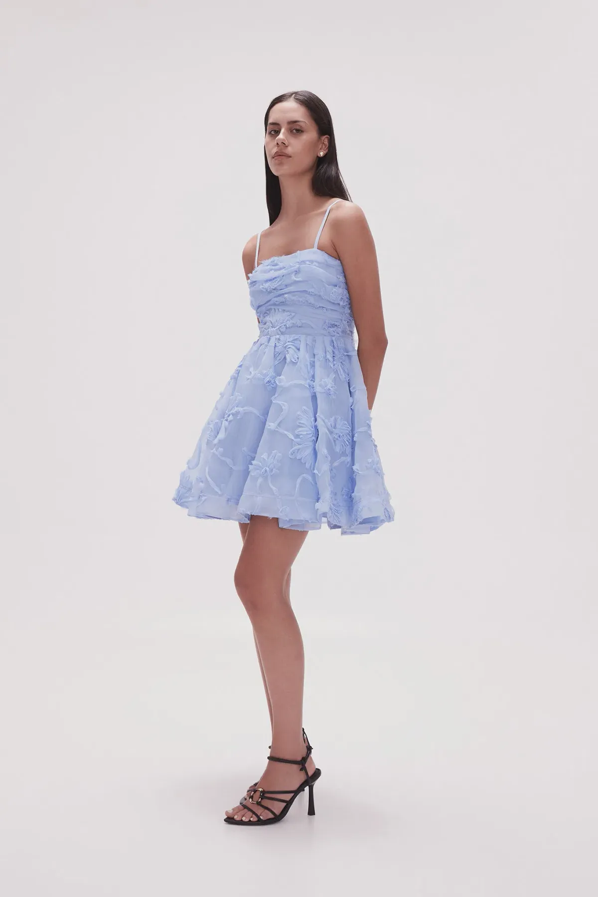 Aje Evangeline Mini Dress Light Sky Blue Size 12 - Image 2