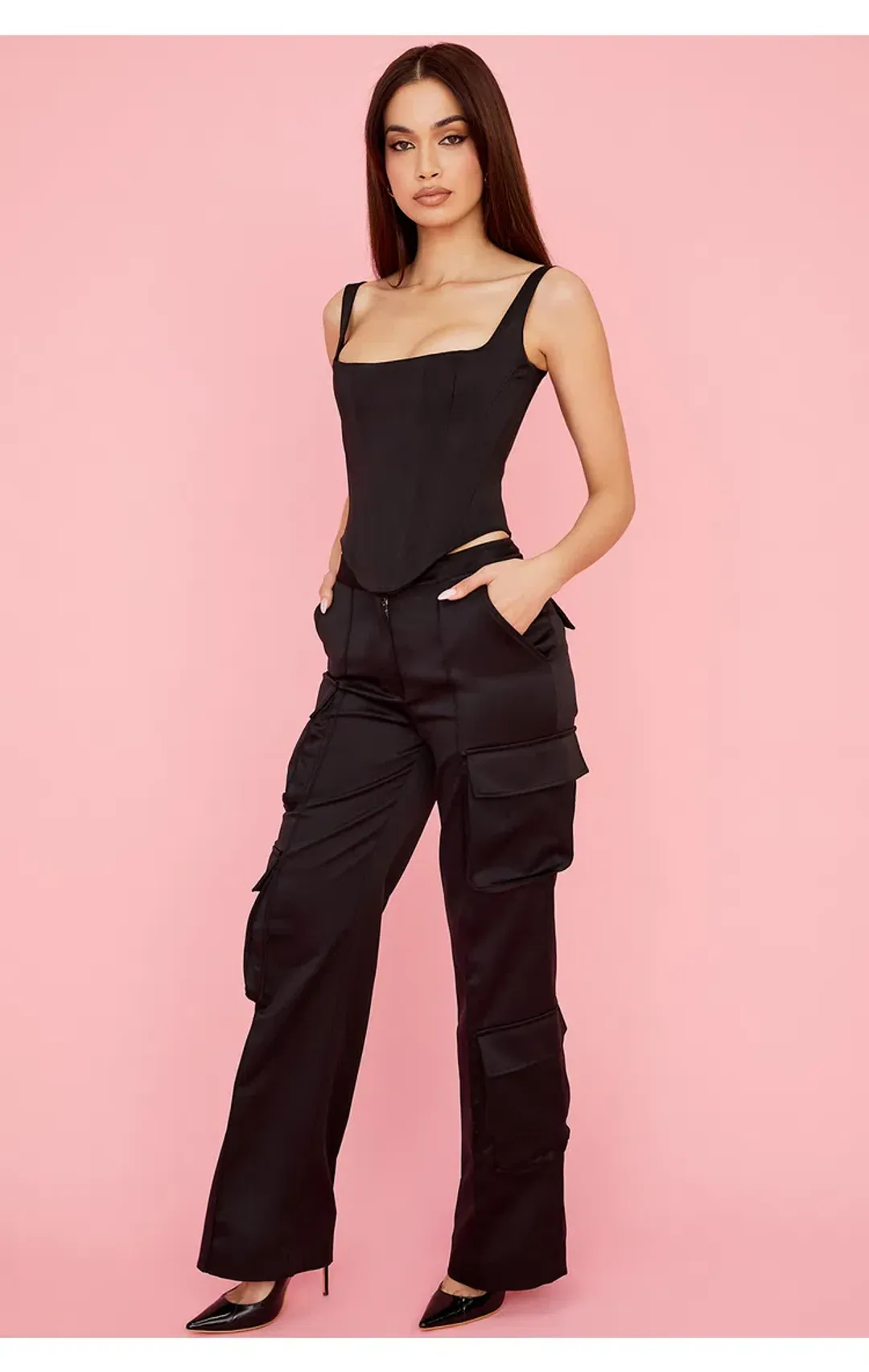 House of CB Rafa Corset & Daria Pants Set Black Size XS / AU 6 for rent on The Volte - main image