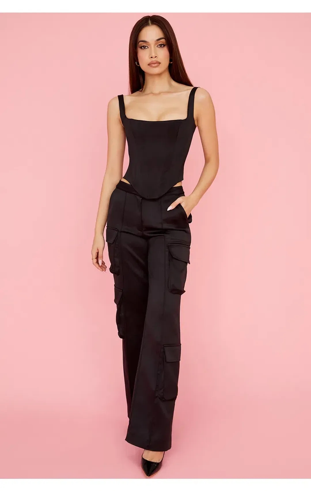 House of CB Rafa Corset & Daria Pants Set Black Size XS / AU 6 for rent on The Volte - main image