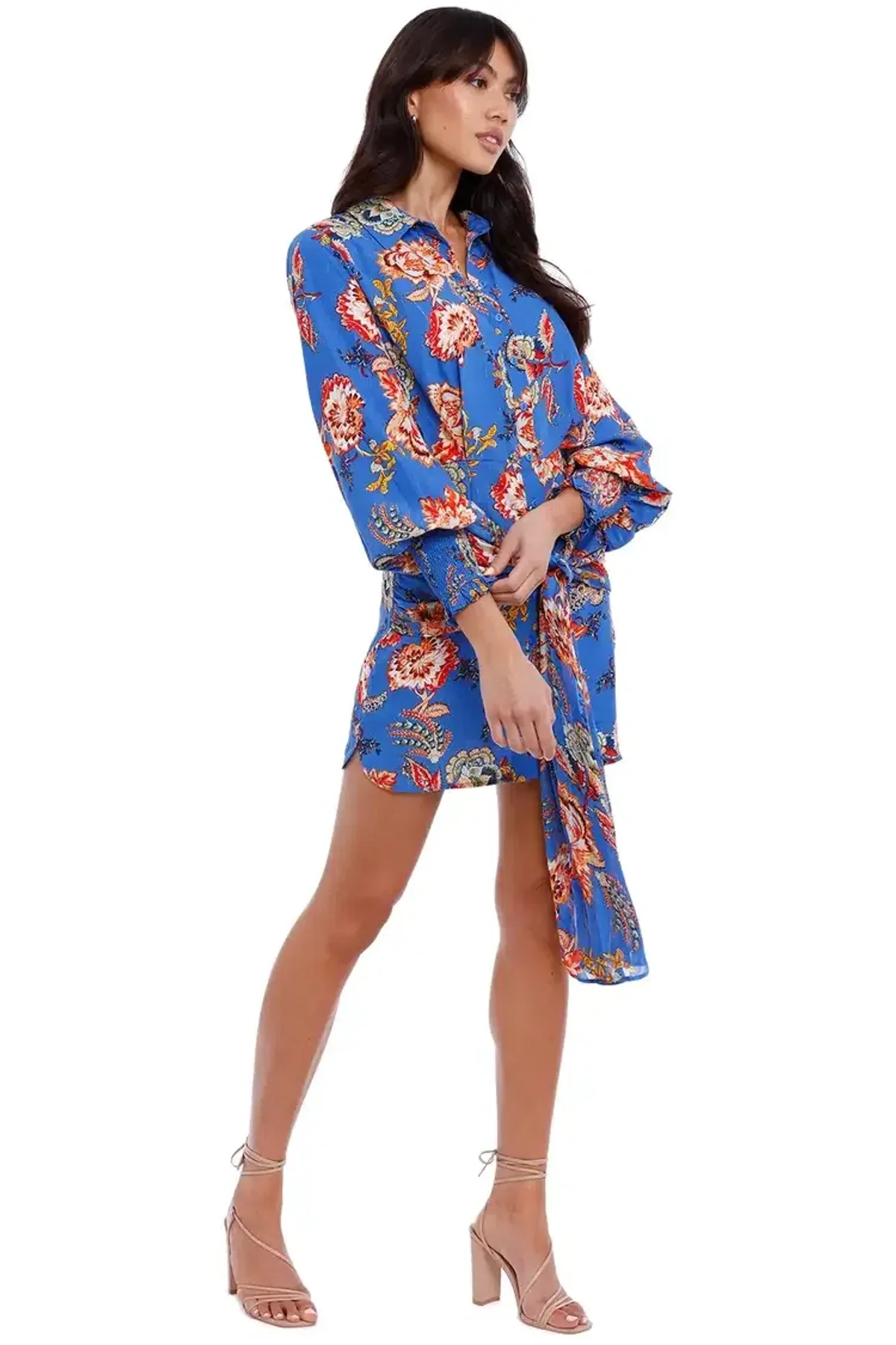 Elliatt Independence Dress Blue Multi Print Size 8 - Image 3