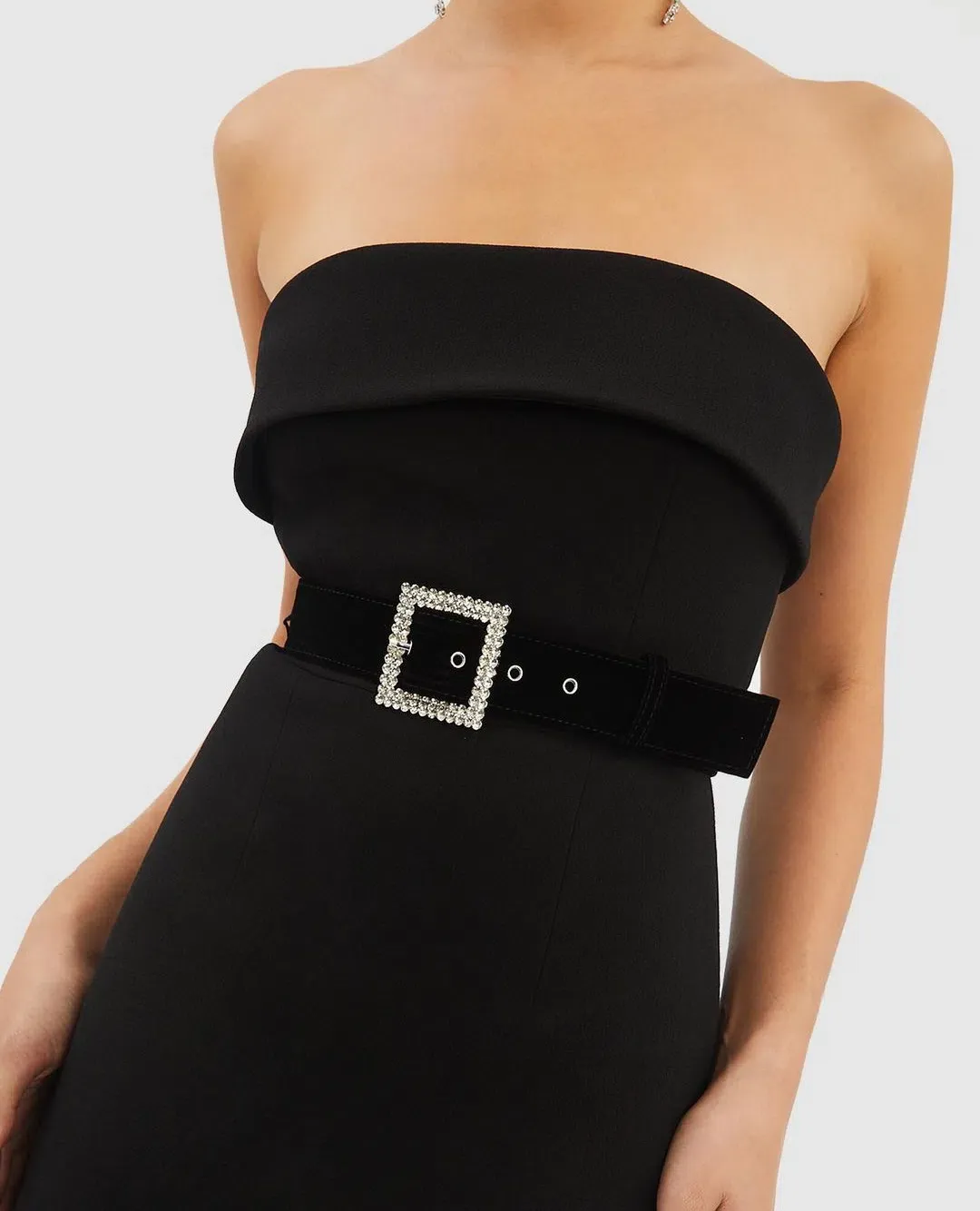 Rebecca Vallance Yvonne Strapless Gown Black Size 6  for rent on The Volte - main image