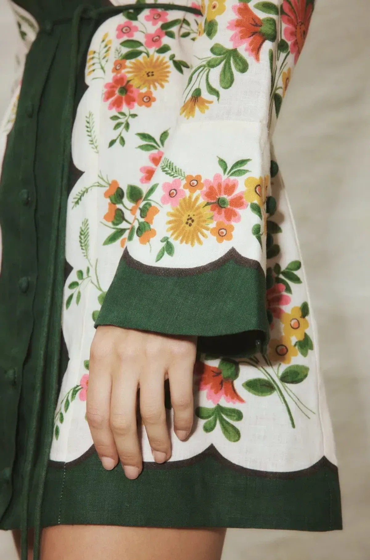 Alemais Elisabetta Mini Dress Floral Size 8 - Image 5