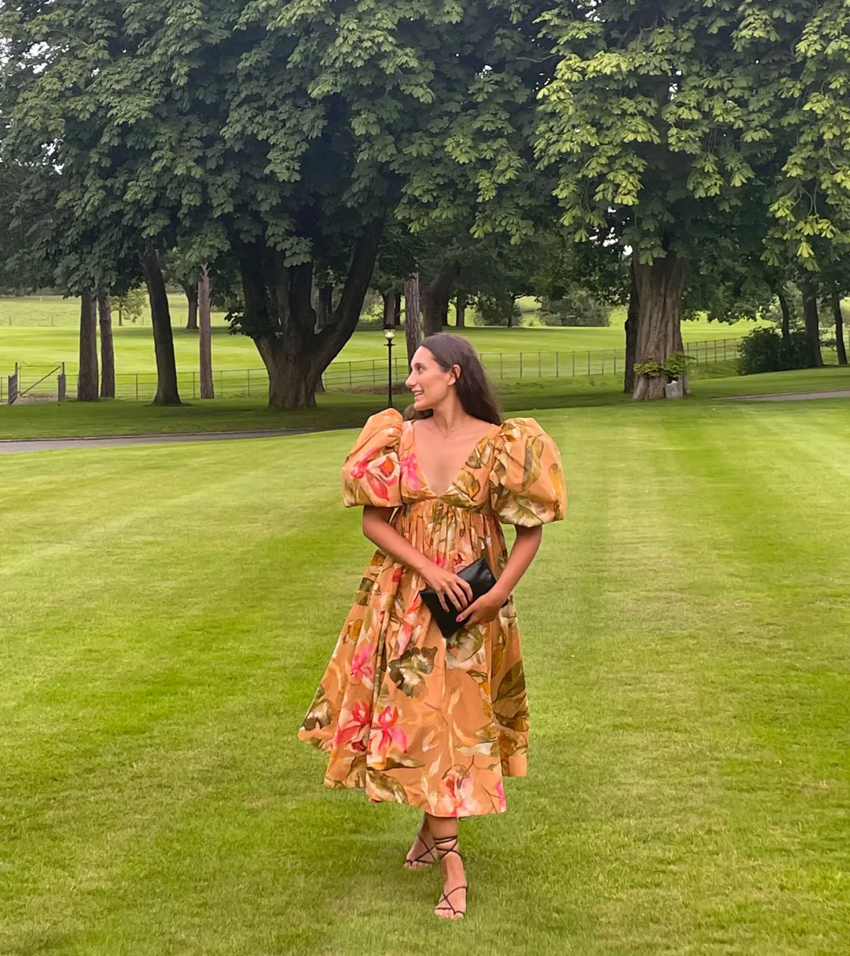 Anouki Cotton Floral Maxi Dress Floral Size 8  - Image 6