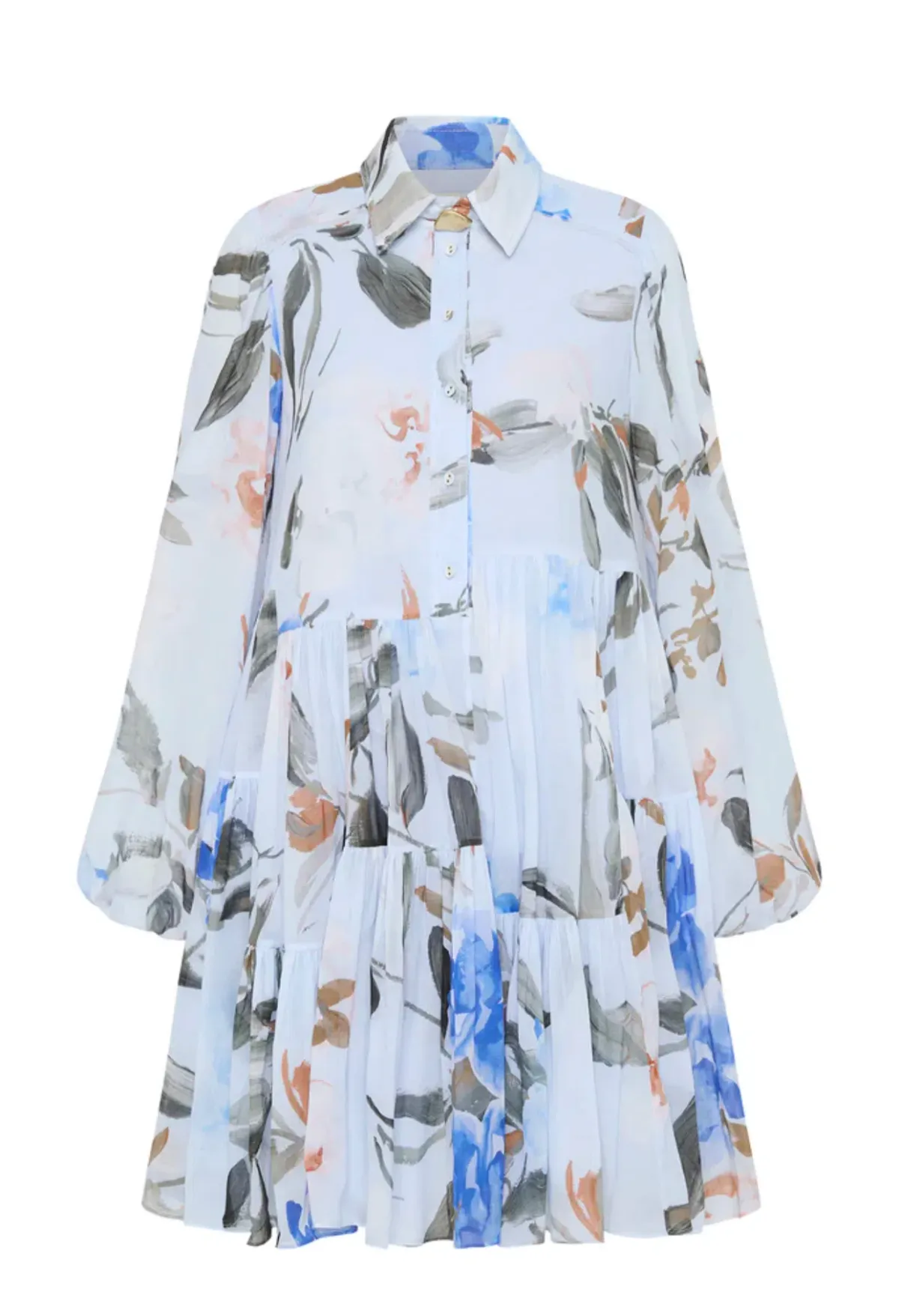 Aje Georgia Smock Mini Dress Print Size AU 8  - Image 4