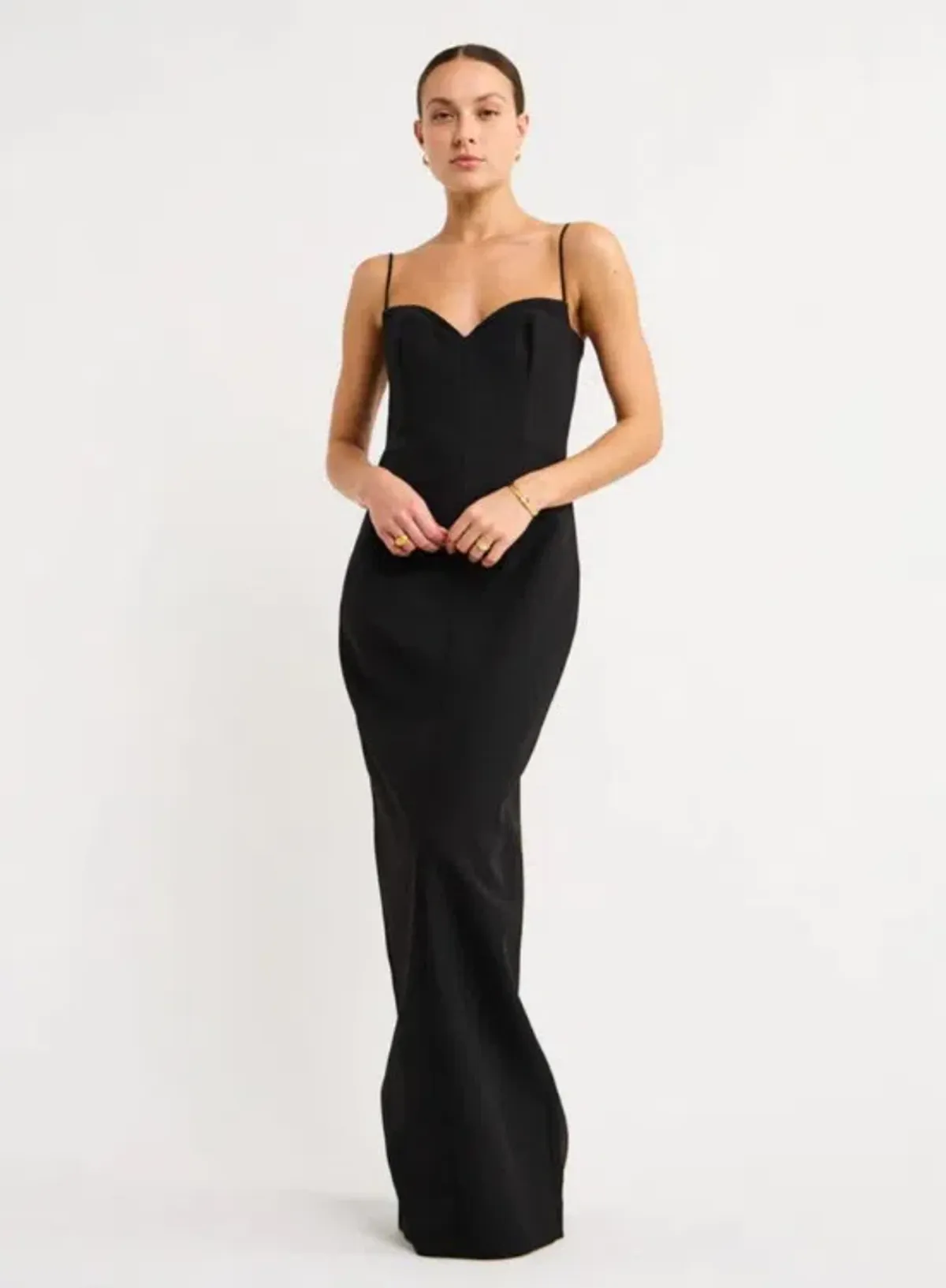 Rachel Gilbert Bodie Gown In Black Size AU 8 - Image 1