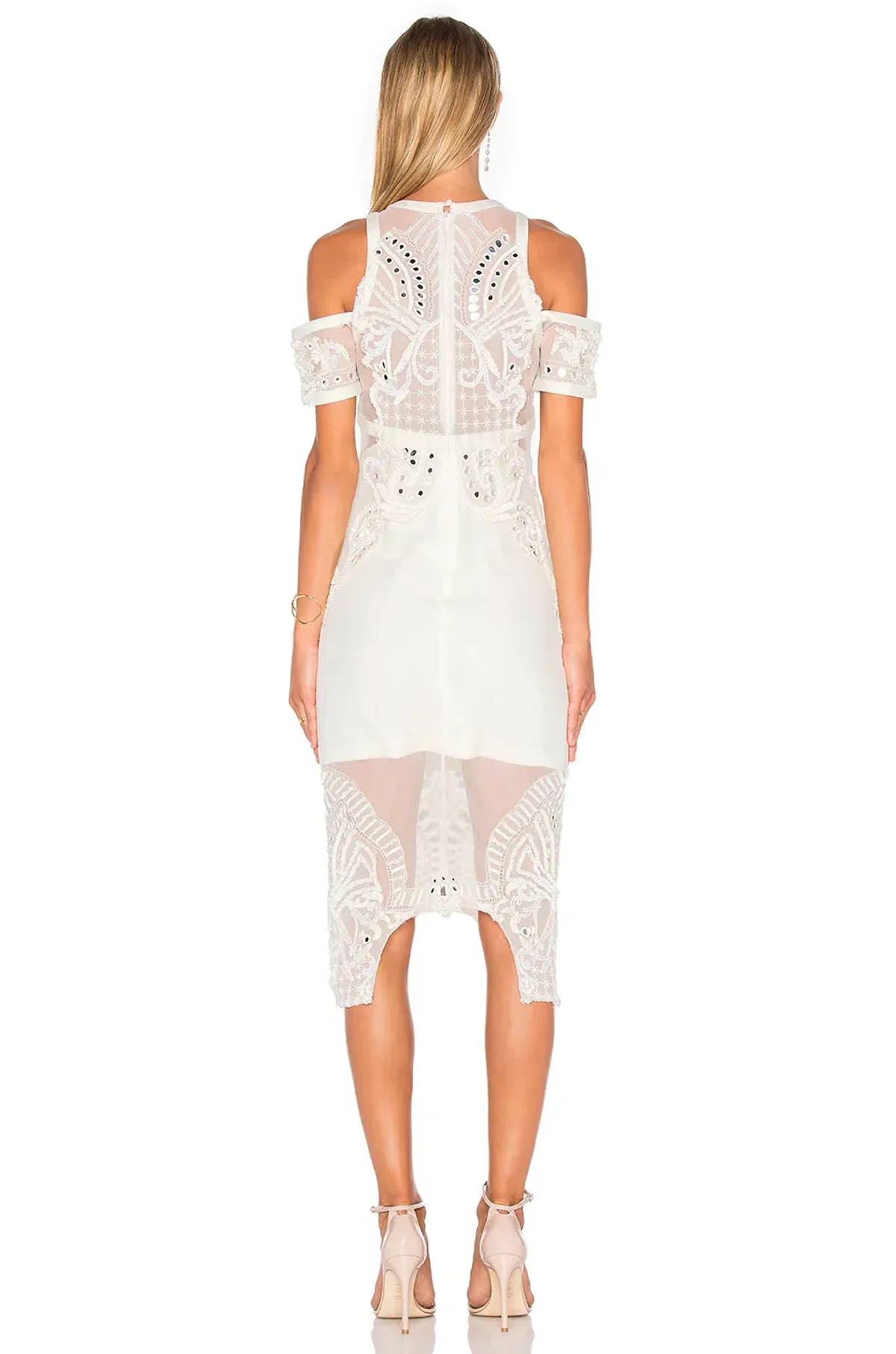 Thurley Wild Heart Midi Dress White Size 10 - Image 3