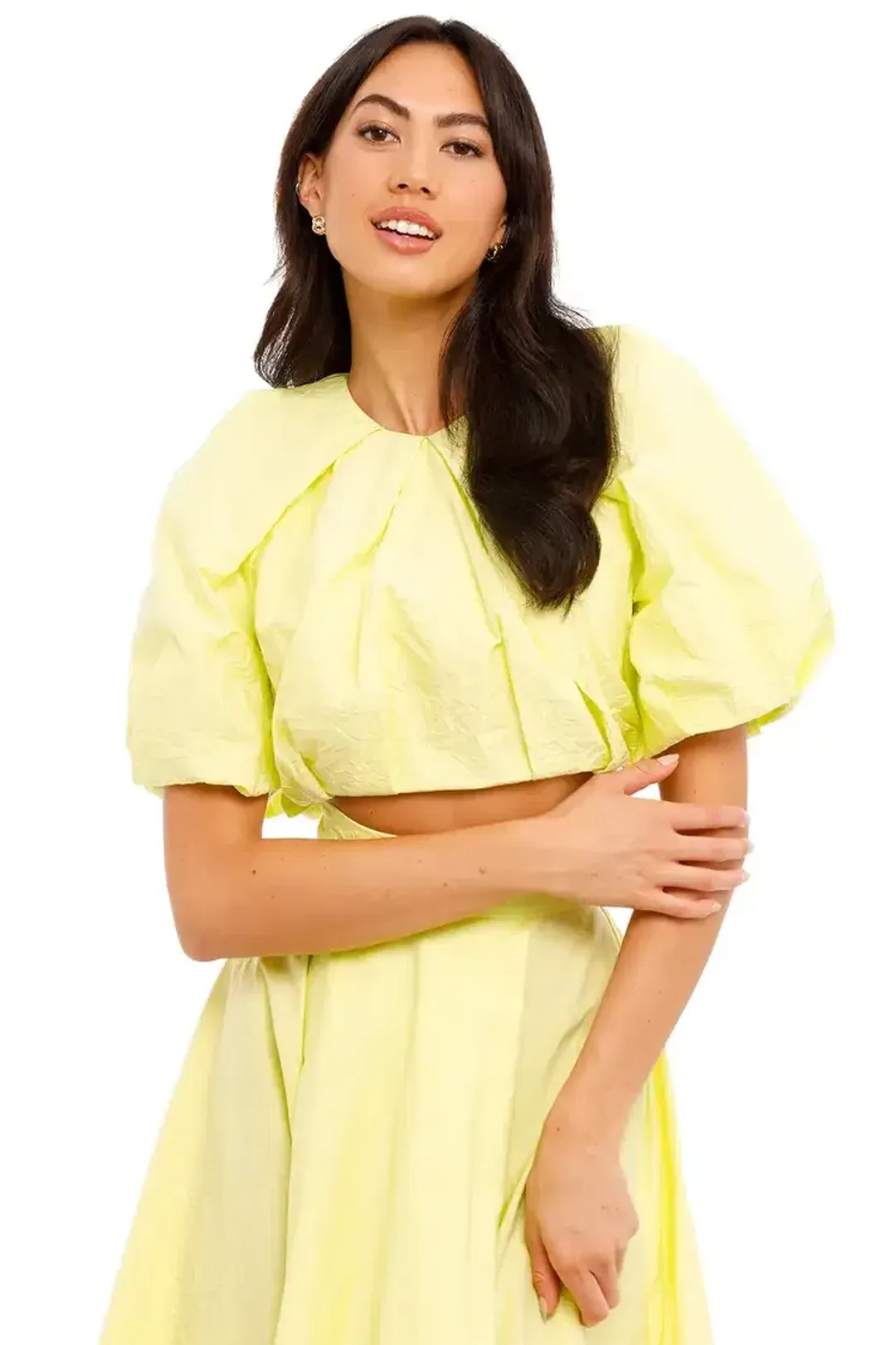 Ginger & Smart Euphoria Top and Euphoria Skirt Set Citron Yellow Size AU 12 for rent on The Volte - main image