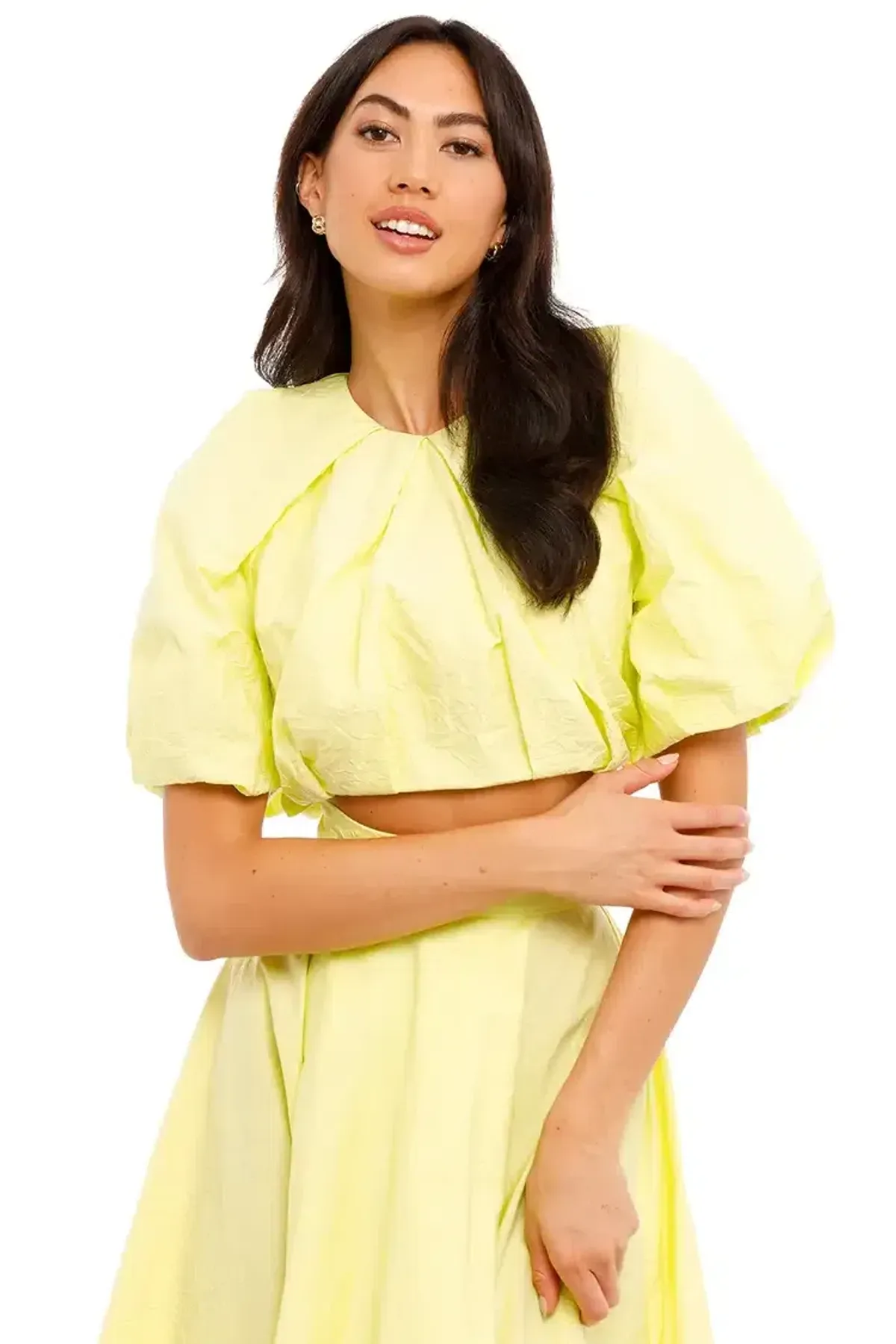 Ginger & Smart Euphoria Top and Euphoria Skirt Set Citron Yellow Size AU 12 - Image 5