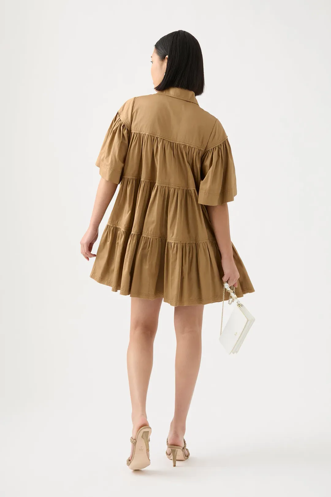 Aje Lana Smock Dress Wilow Size 14  for rent on The Volte - main image