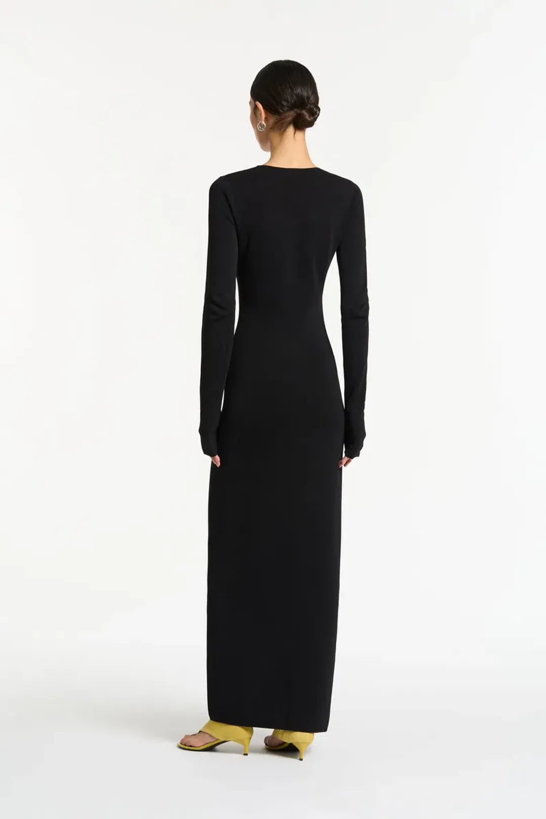 Sir the Label Kinetic Beaded Long Sleeve Maxi Dress Black Size 8 for rent on The Volte - main image