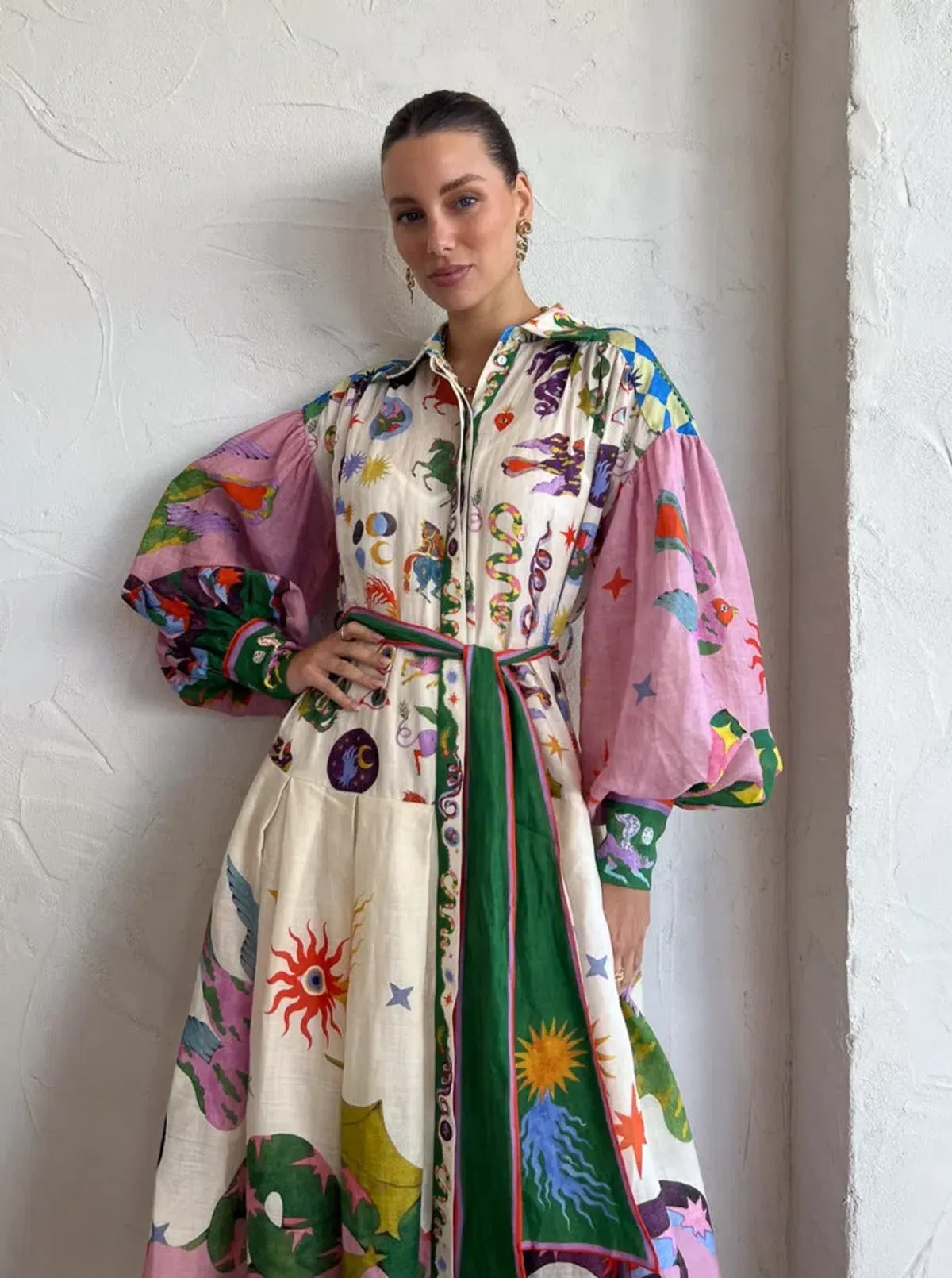 Alemais Seeker Shirtdress Multi Print Size 10 - Image 3