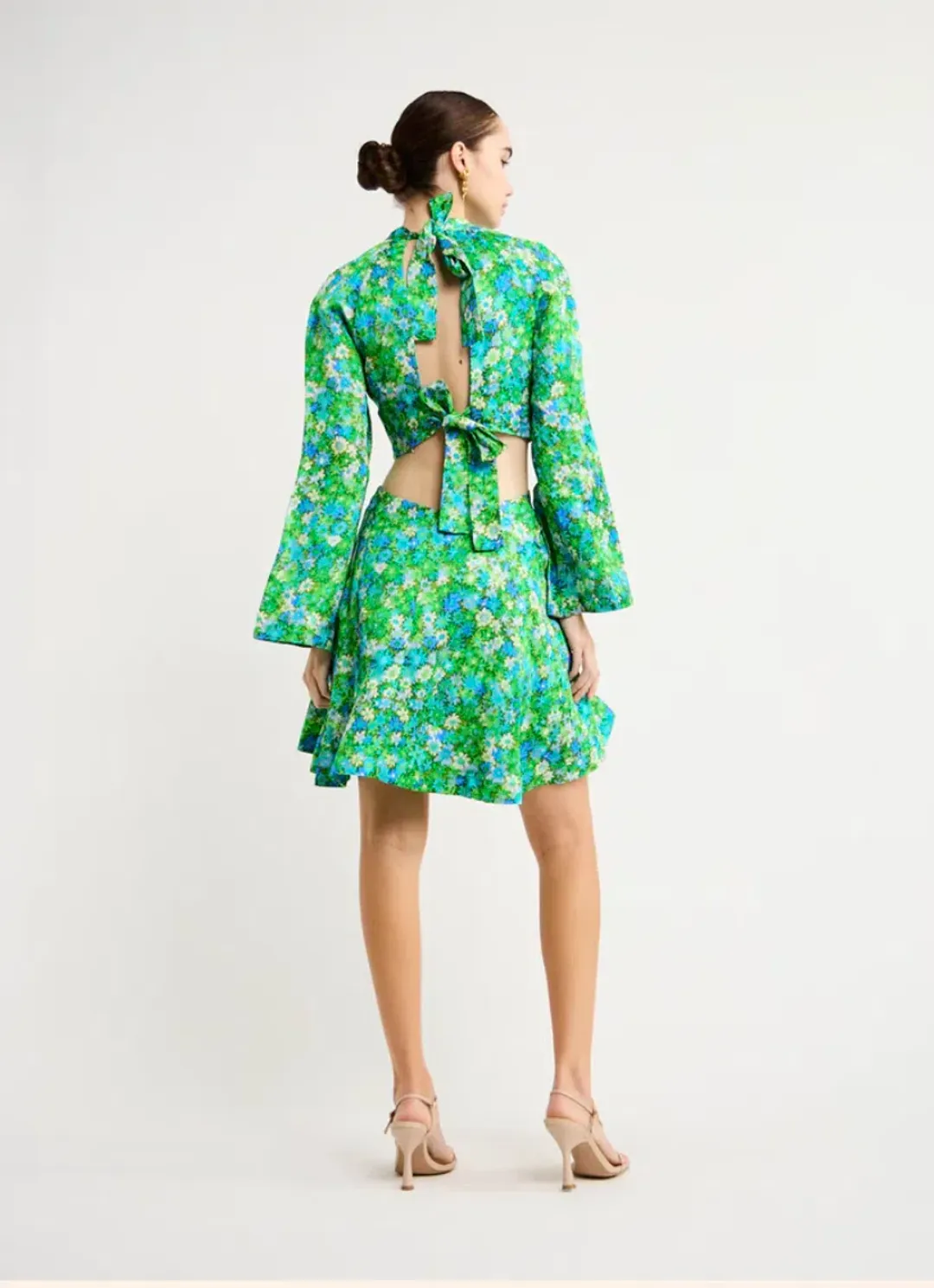 Alemais Cassandra Cut Out Mini Dress In Turquoise Size 8 for rent on The Volte - main image