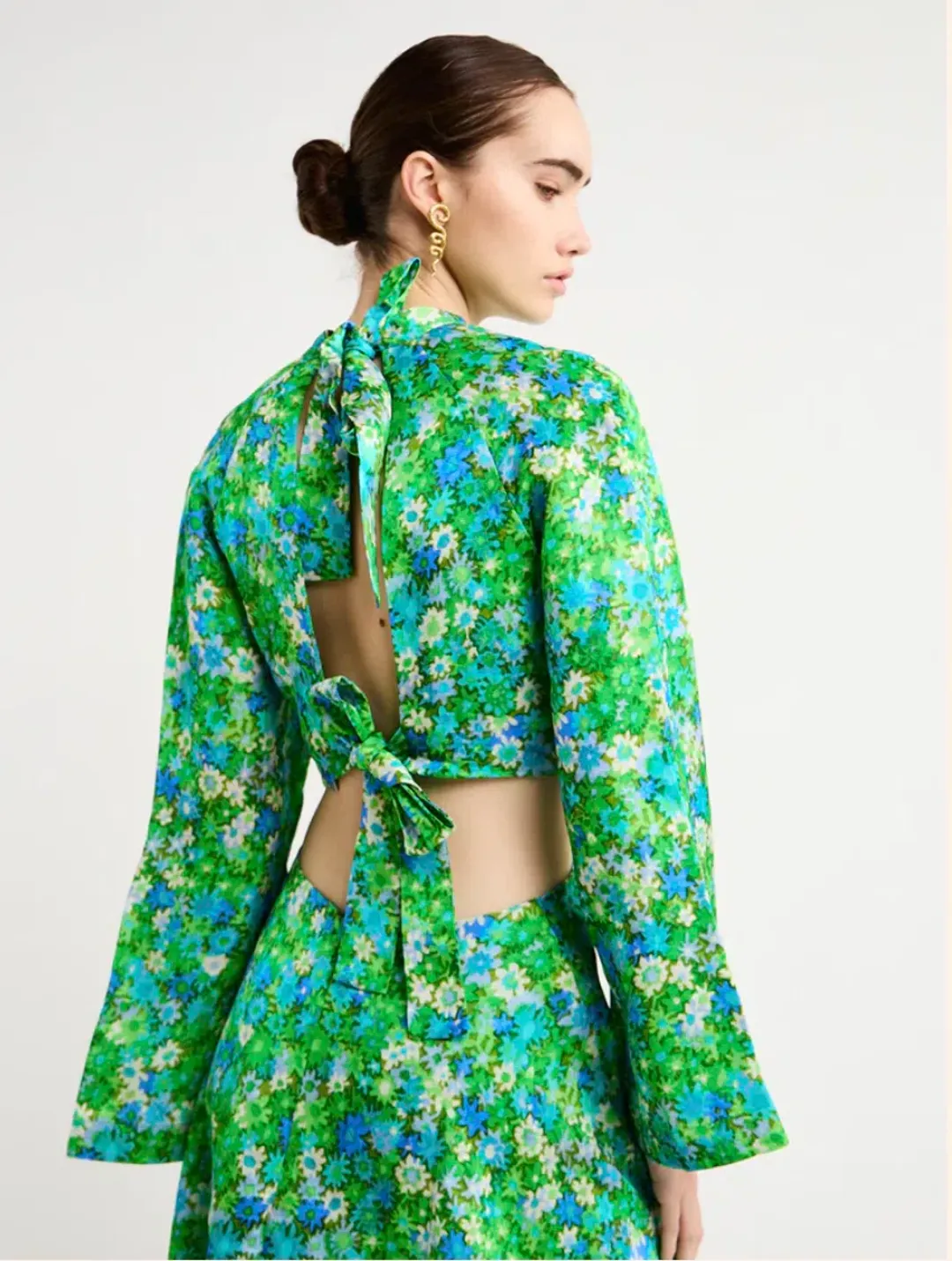 Alemais Cassandra Cut Out Mini Dress In Turquoise Size 8 for rent on The Volte - main image